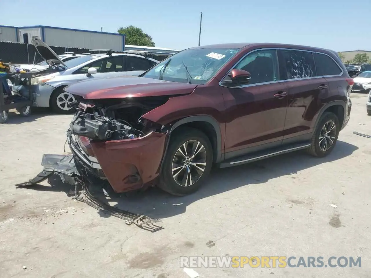 1 fotografías del automóvil dañado 5TDZARFH1KS045731 TOYOTA HIGHLANDER 2019