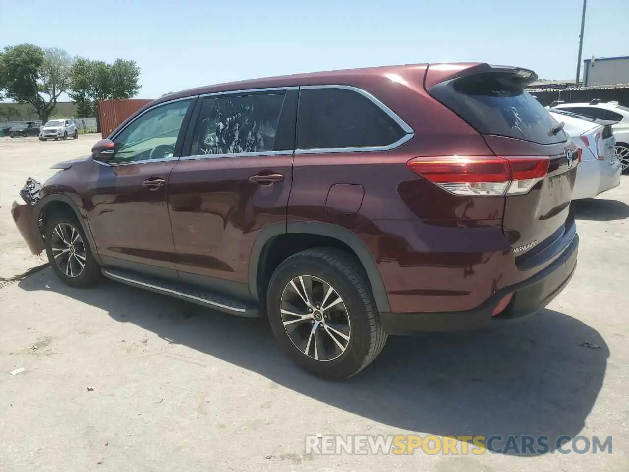 2 fotografías del automóvil dañado 5TDZARFH1KS045731 TOYOTA HIGHLANDER 2019