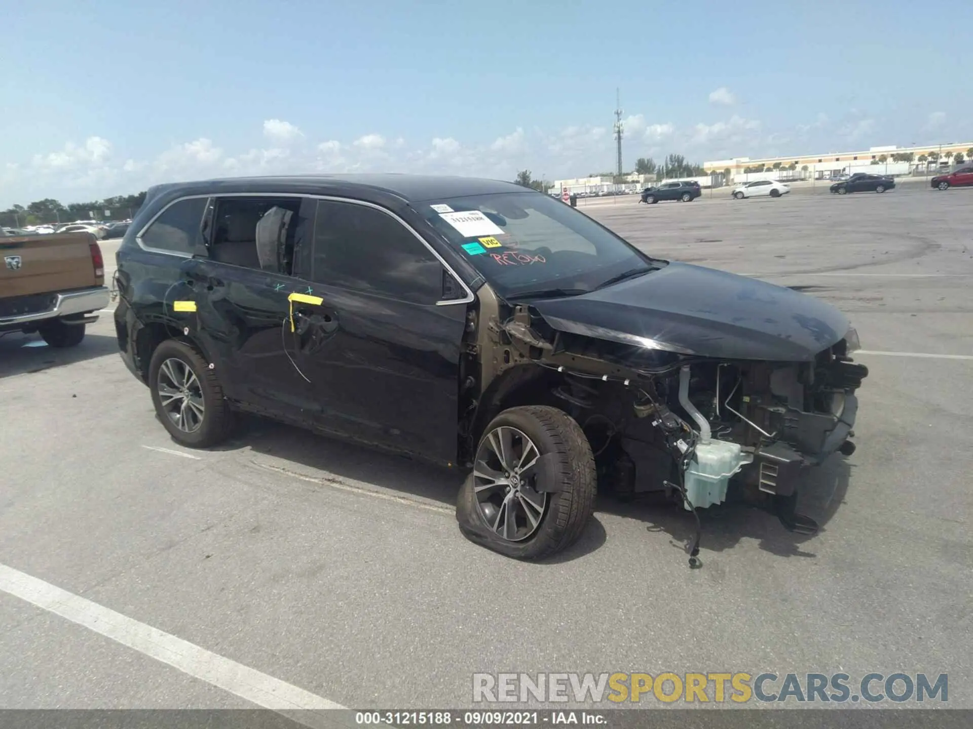 1 fotografías del automóvil dañado 5TDZARFH5KS056005 TOYOTA HIGHLANDER 2019