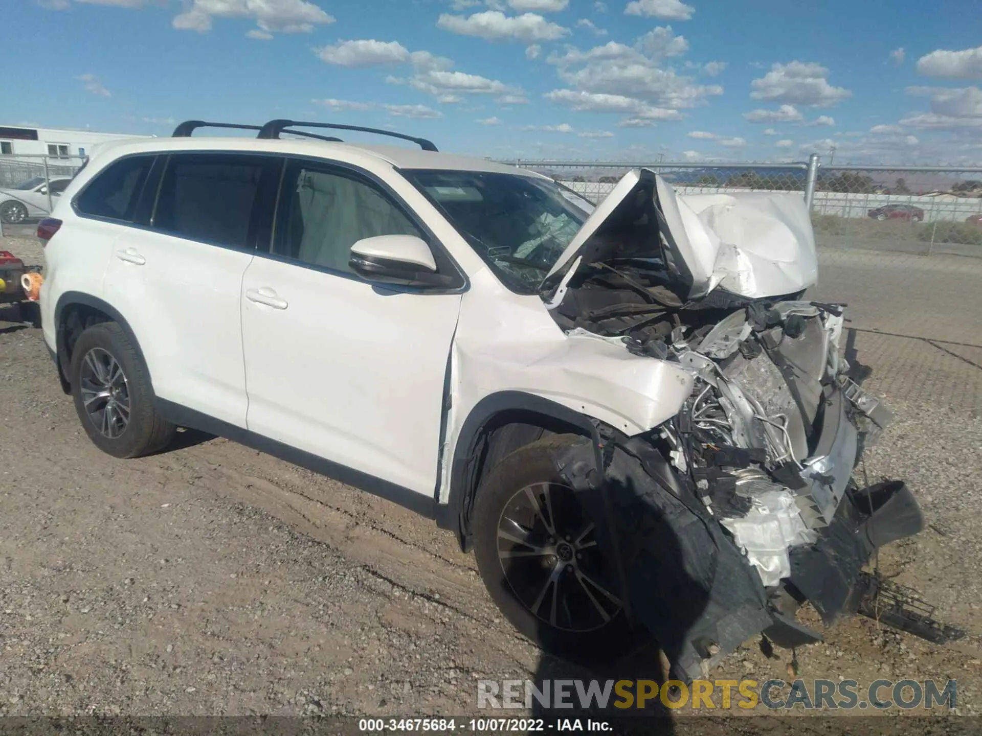 1 fotografías del automóvil dañado 5TDZARFH6KS044185 TOYOTA HIGHLANDER 2019