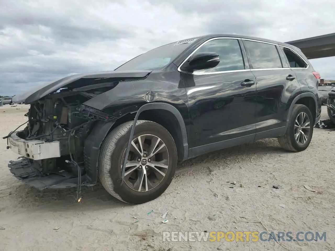 1 fotografías del automóvil dañado 5TDZARFH7KS049699 TOYOTA HIGHLANDER 2019