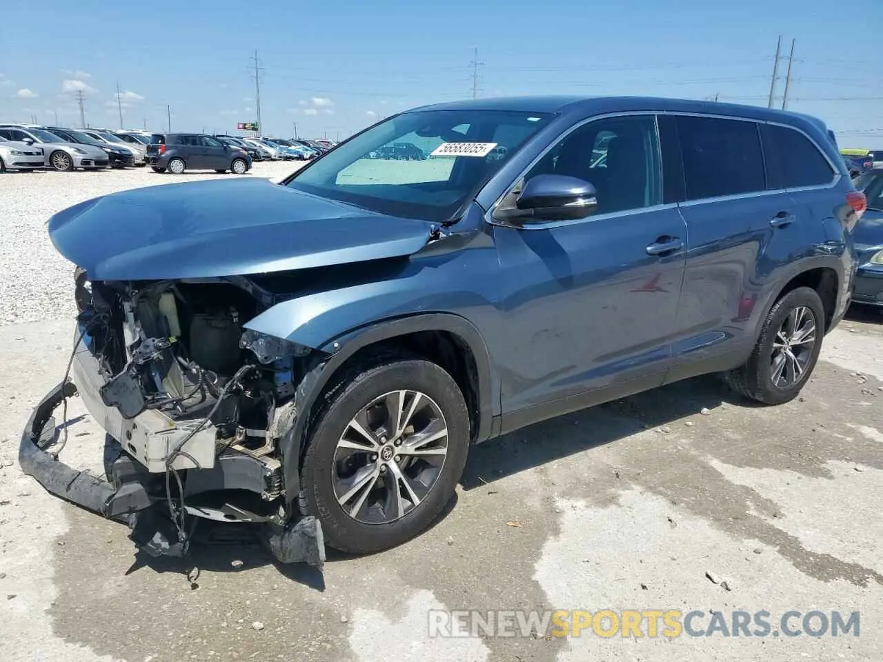 1 fotografías del automóvil dañado 5TDZZRFH0KS324788 TOYOTA HIGHLANDER 2019