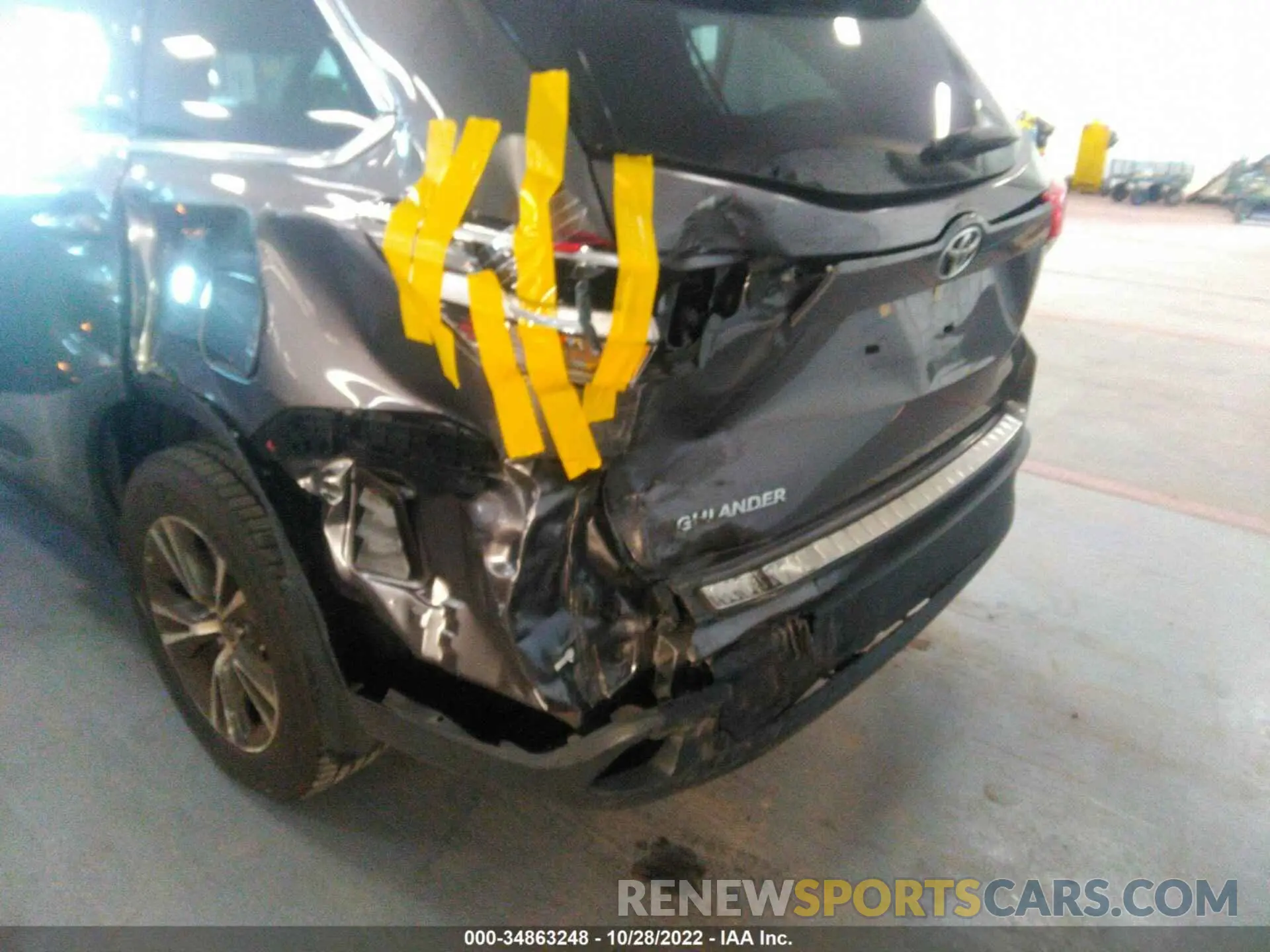 6 fotografías del automóvil dañado 5TDZZRFH0KS364174 TOYOTA HIGHLANDER 2019