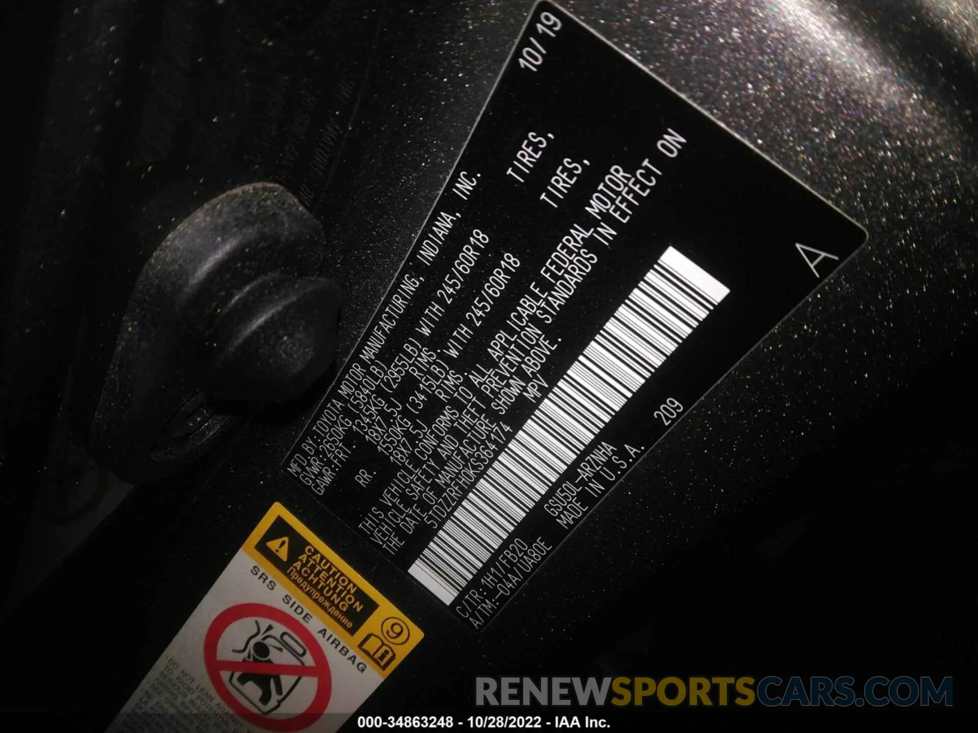 9 fotografías del automóvil dañado 5TDZZRFH0KS364174 TOYOTA HIGHLANDER 2019