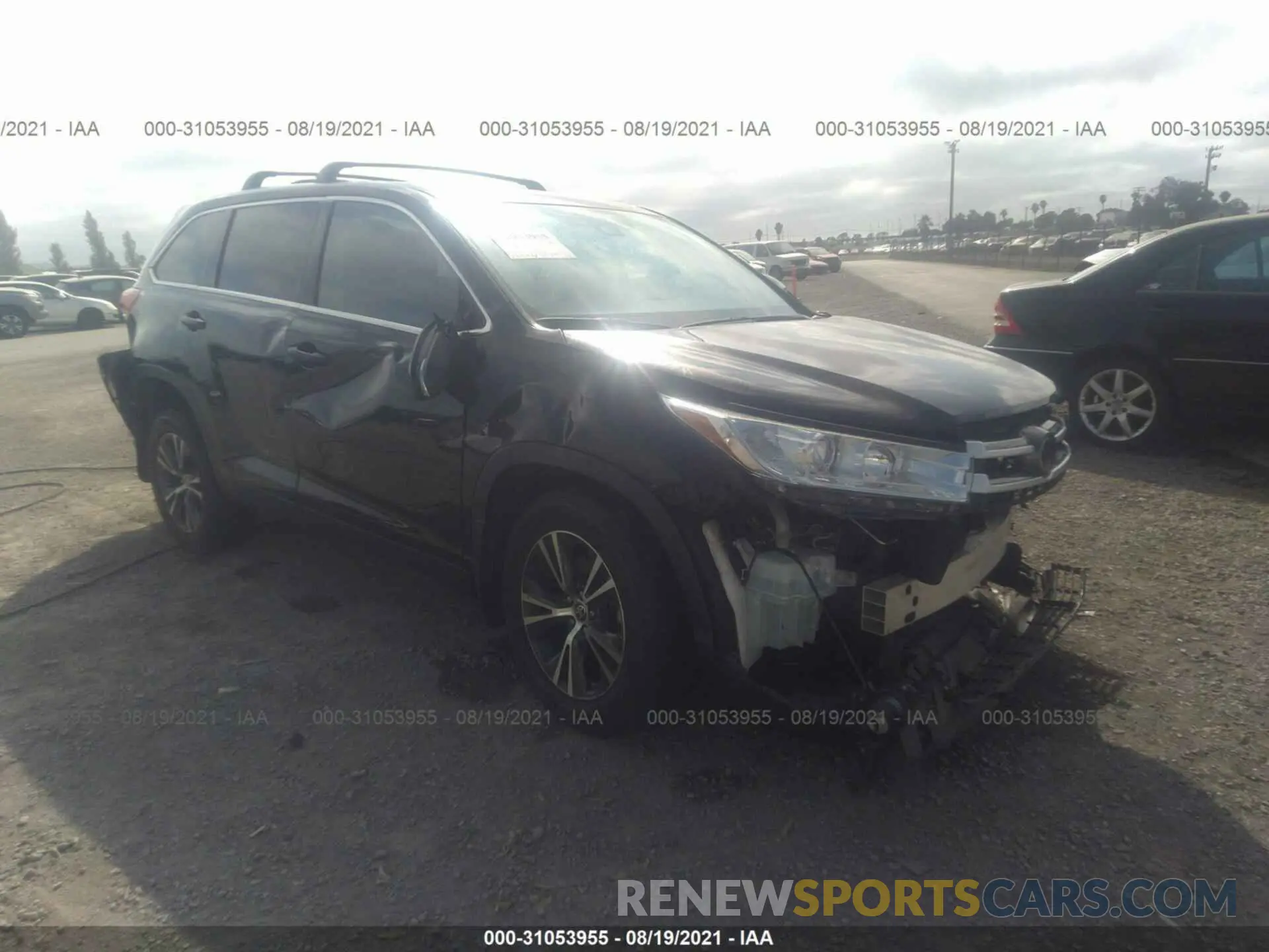 1 fotografías del automóvil dañado 5TDZZRFH1KS368623 TOYOTA HIGHLANDER 2019
