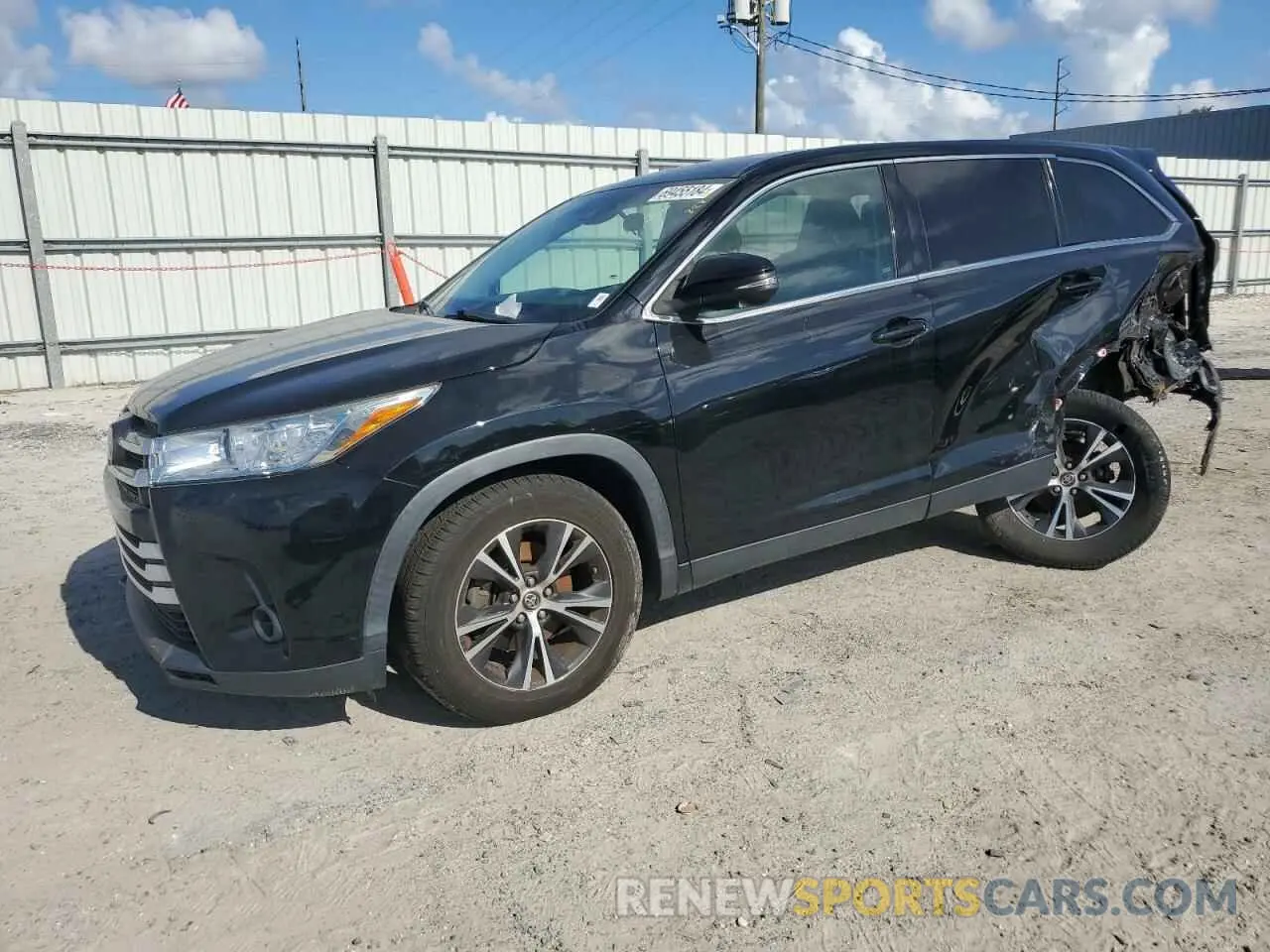 1 fotografías del automóvil dañado 5TDZZRFH2KS321147 TOYOTA HIGHLANDER 2019