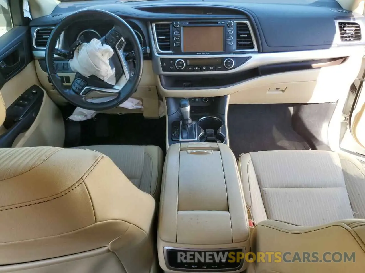 8 fotografías del automóvil dañado 5TDZZRFH2KS327241 TOYOTA HIGHLANDER 2019