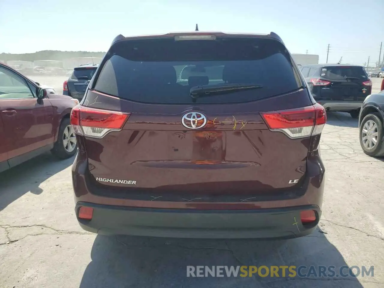 6 fotografías del automóvil dañado 5TDZZRFH4KS305161 TOYOTA HIGHLANDER 2019
