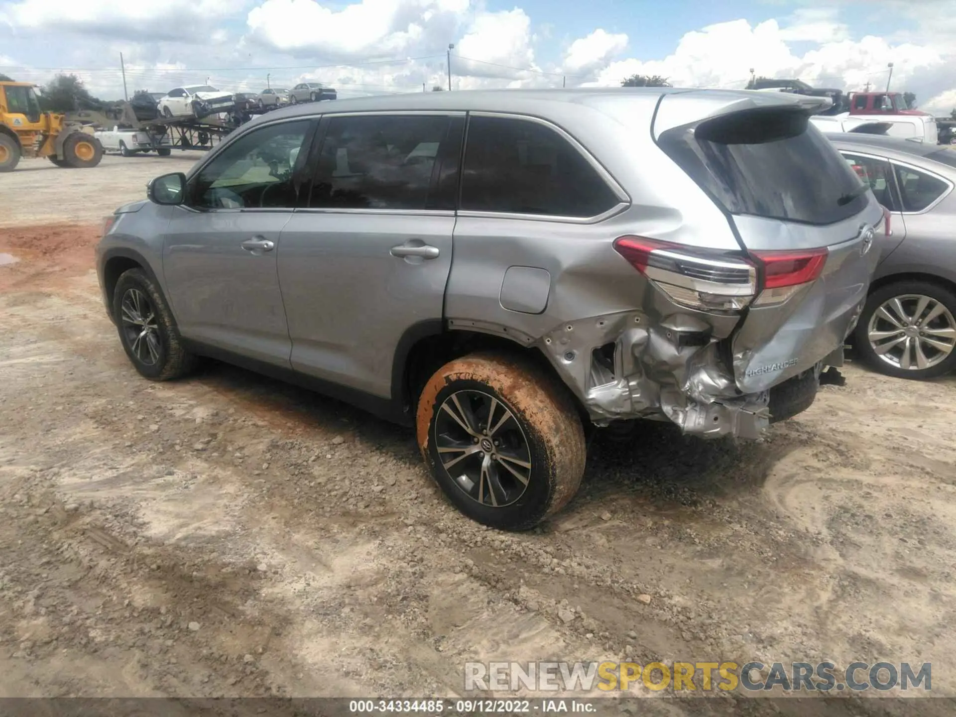 3 fotografías del automóvil dañado 5TDZZRFH5KS299211 TOYOTA HIGHLANDER 2019