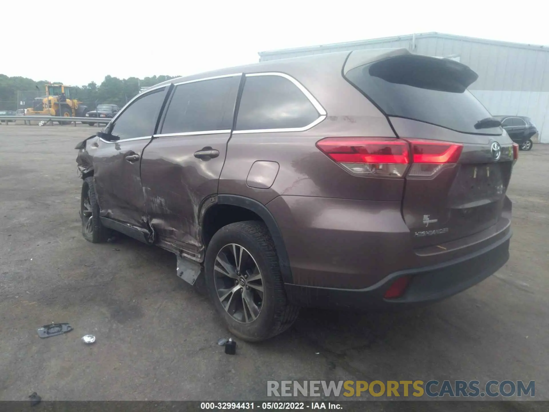 3 fotografías del automóvil dañado 5TDZZRFH5KS308344 TOYOTA HIGHLANDER 2019