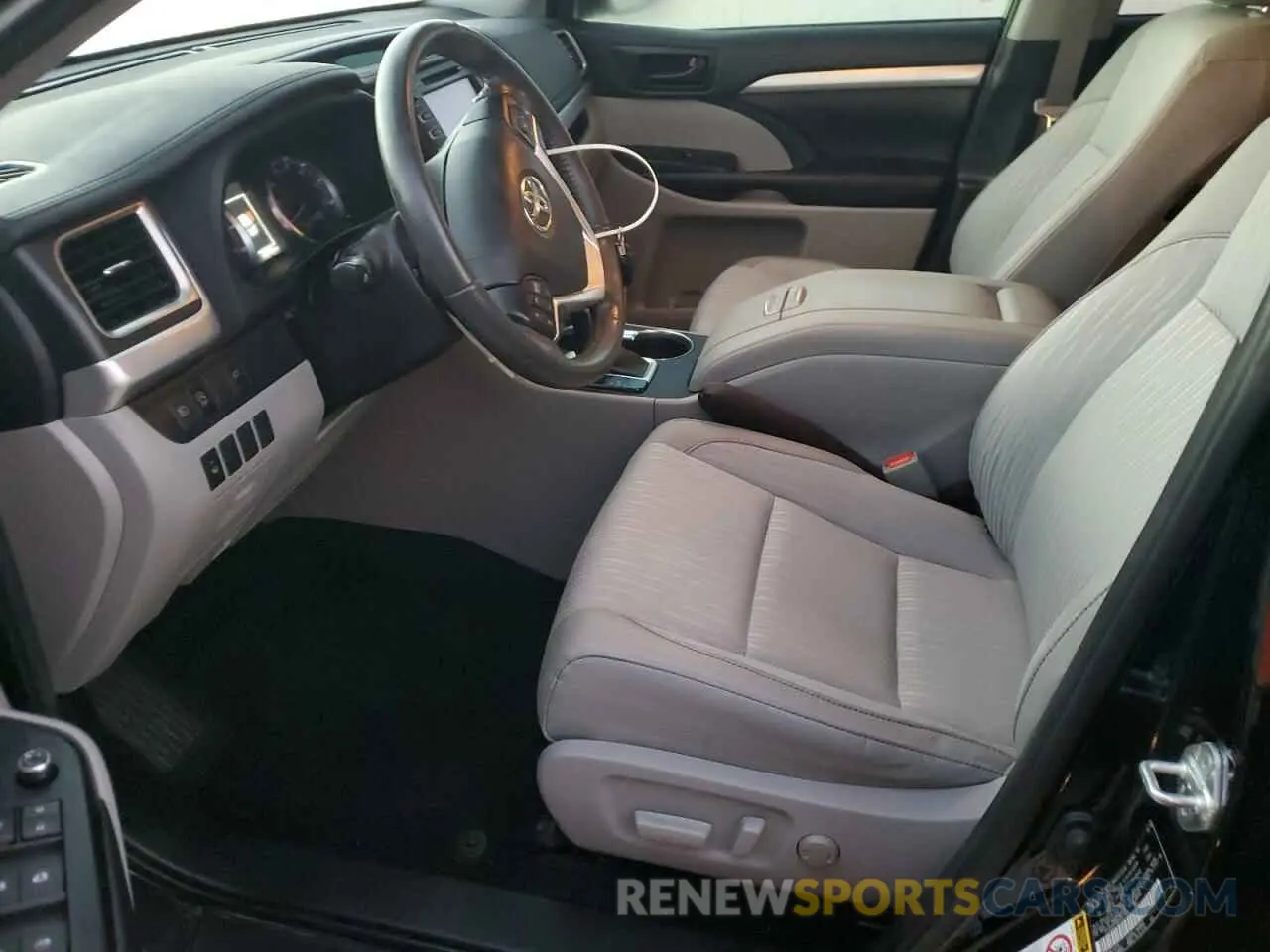 7 fotografías del automóvil dañado 5TDZZRFH5KS351162 TOYOTA HIGHLANDER 2019