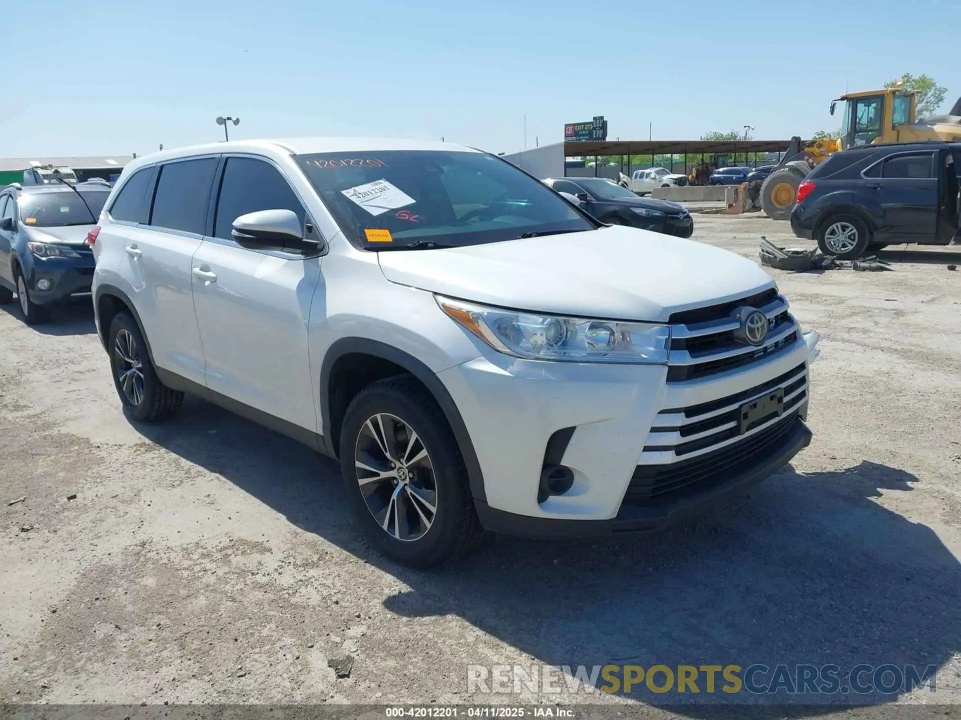 1 fotografías del automóvil dañado 5TDZZRFH5KS367653 TOYOTA HIGHLANDER 2019
