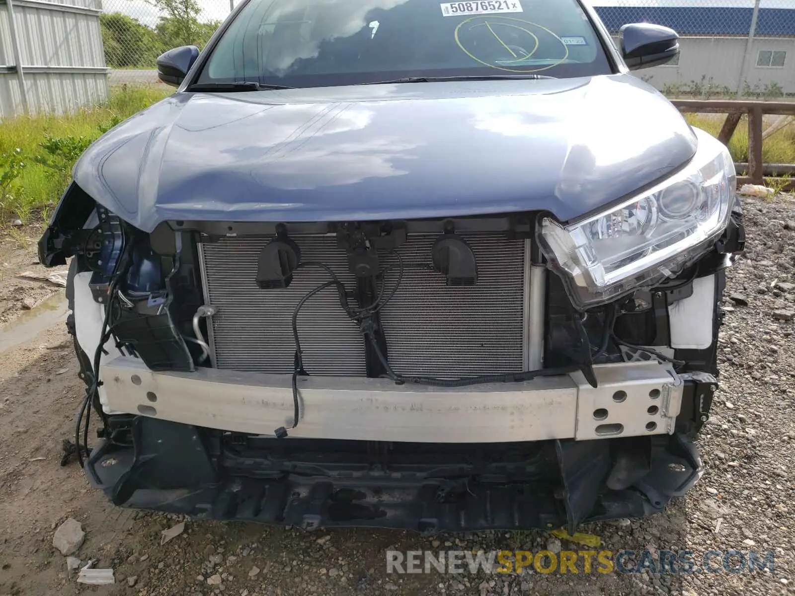 9 fotografías del automóvil dañado 5TDZZRFH6KS368455 TOYOTA HIGHLANDER 2019