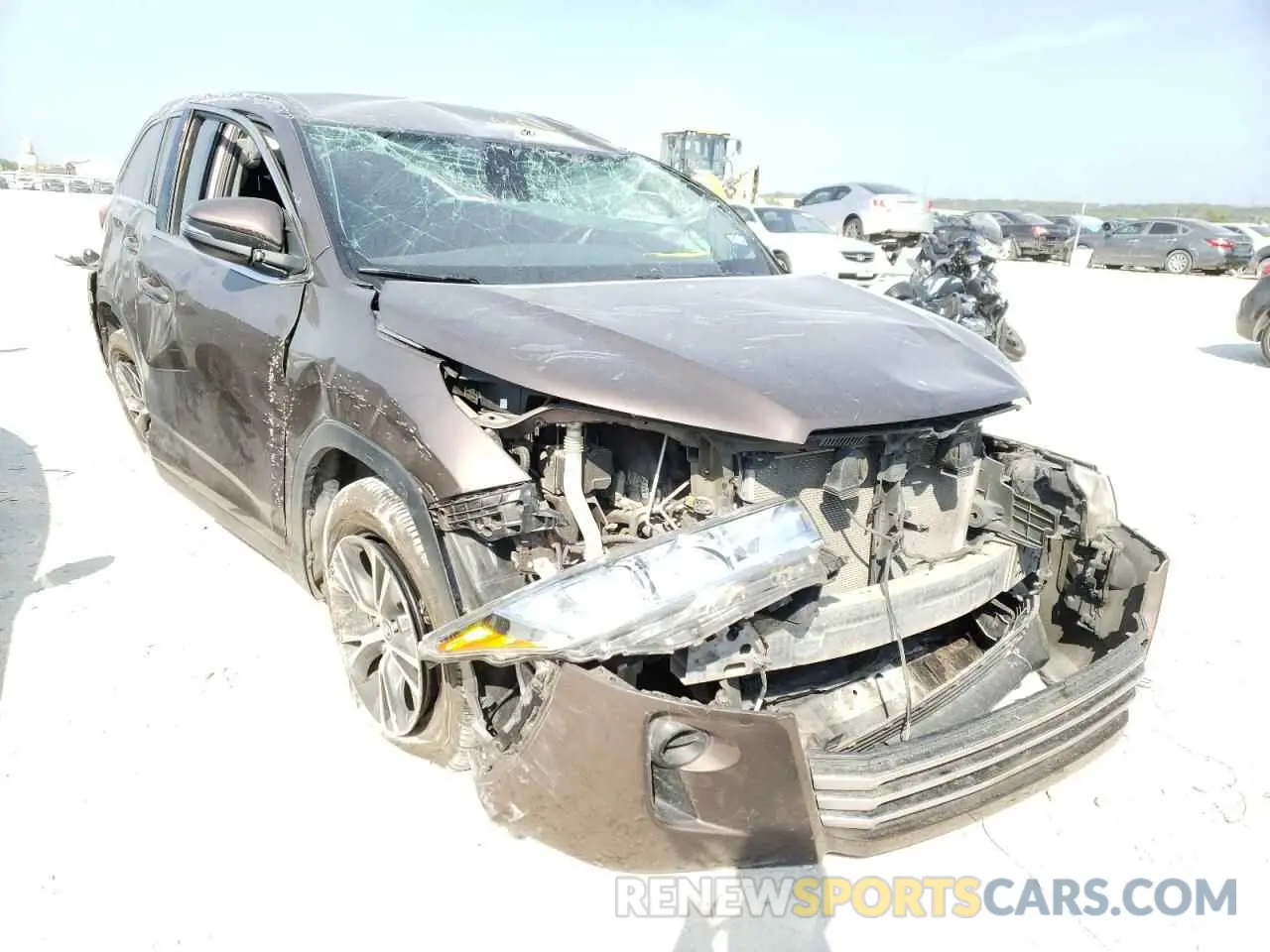 1 fotografías del automóvil dañado 5TDZZRFH7KS293247 TOYOTA HIGHLANDER 2019