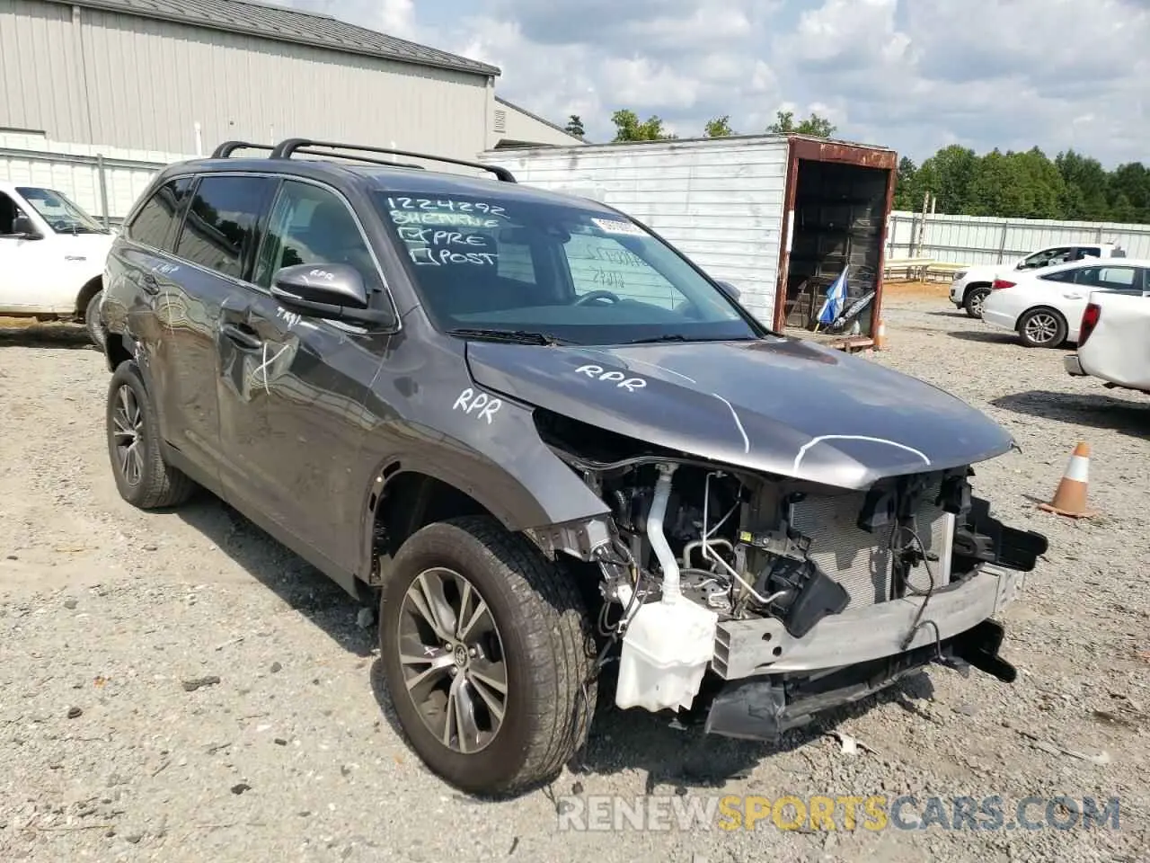 1 fotografías del automóvil dañado 5TDZZRFH7KS331625 TOYOTA HIGHLANDER 2019
