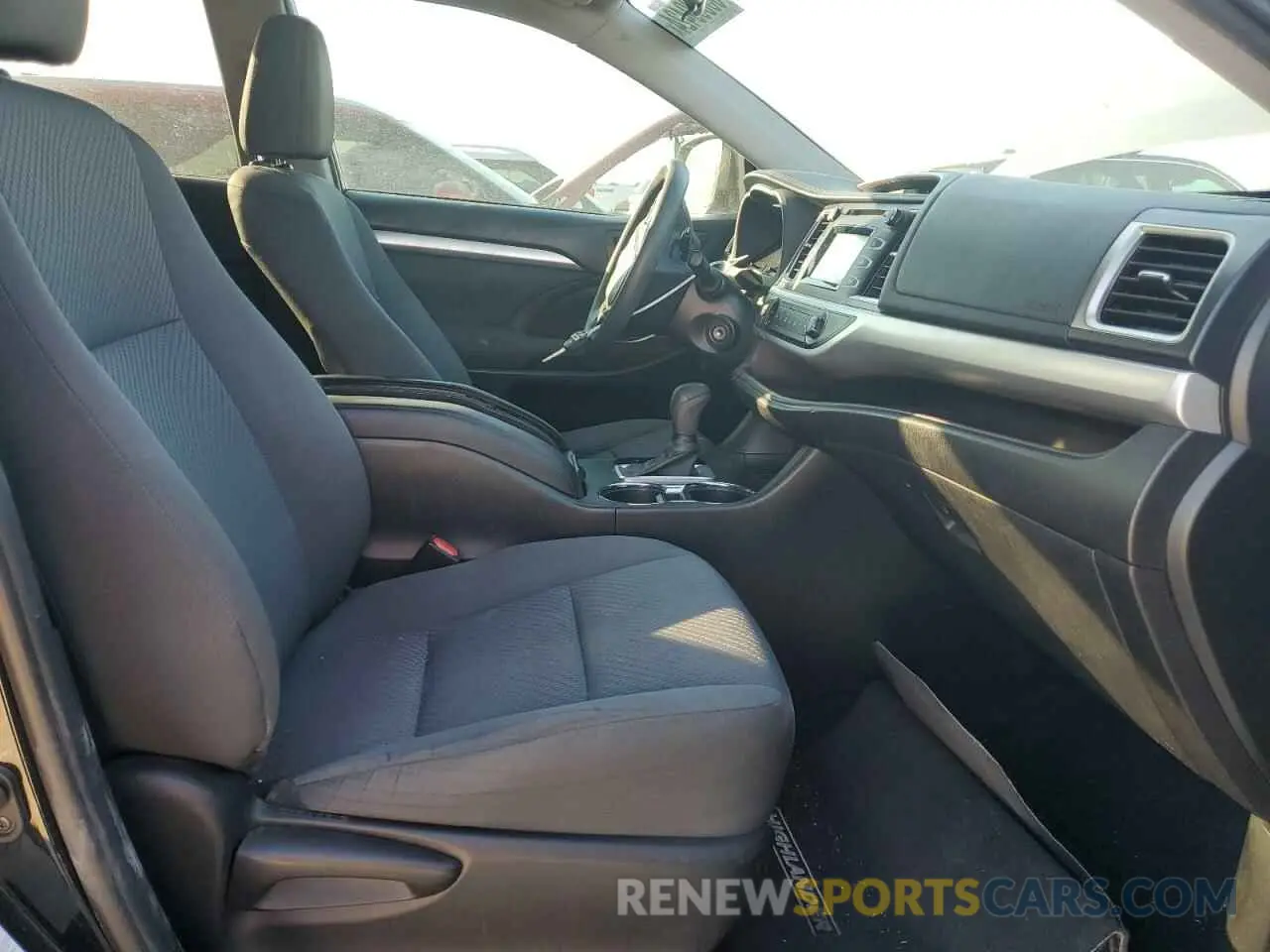 7 fotografías del automóvil dañado 5TDZZRFH7KS336193 TOYOTA HIGHLANDER 2019