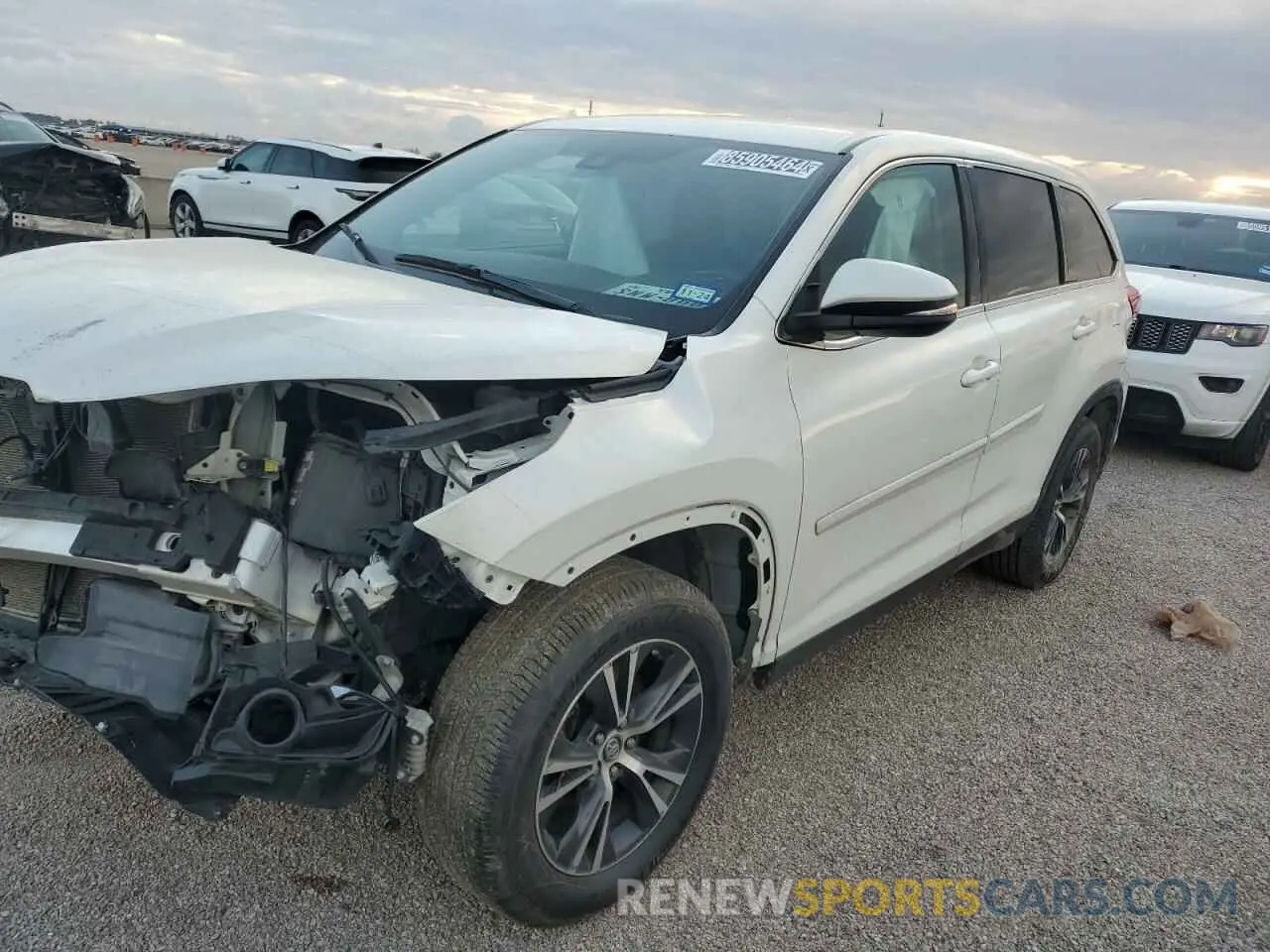 1 fotografías del automóvil dañado 5TDZZRFH7KS364690 TOYOTA HIGHLANDER 2019