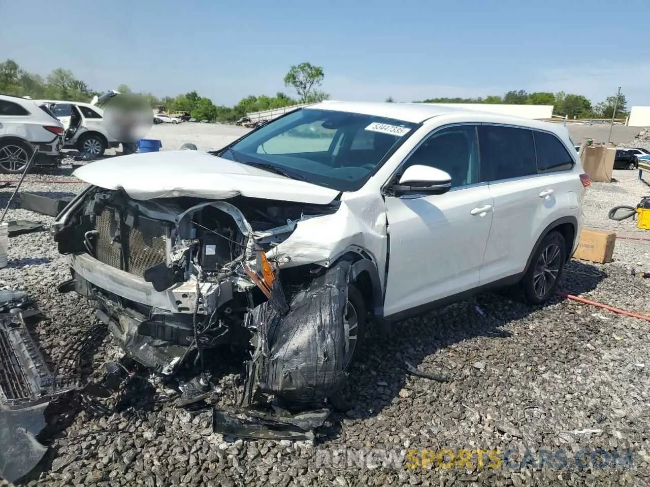 1 fotografías del automóvil dañado 5TDZZRFHXKS299737 TOYOTA HIGHLANDER 2019