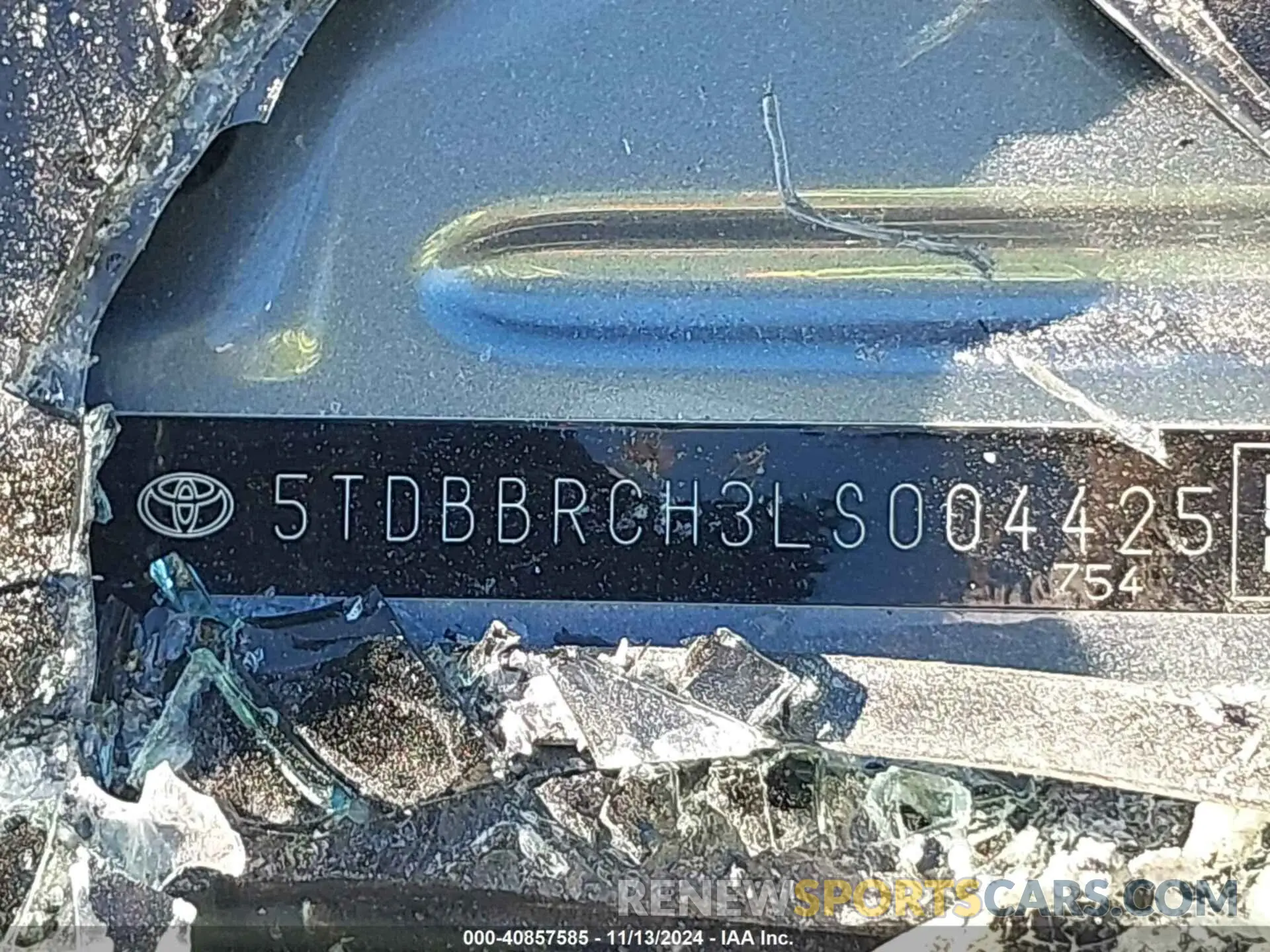 9 fotografías del automóvil dañado 5TDBBRCH3LS004425 TOYOTA HIGHLANDER 2020