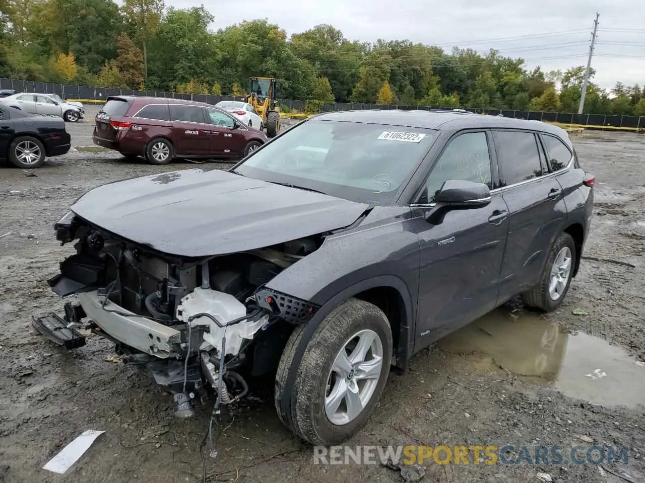 2 fotografías del automóvil dañado 5TDBBRCH7LS511960 TOYOTA HIGHLANDER 2020