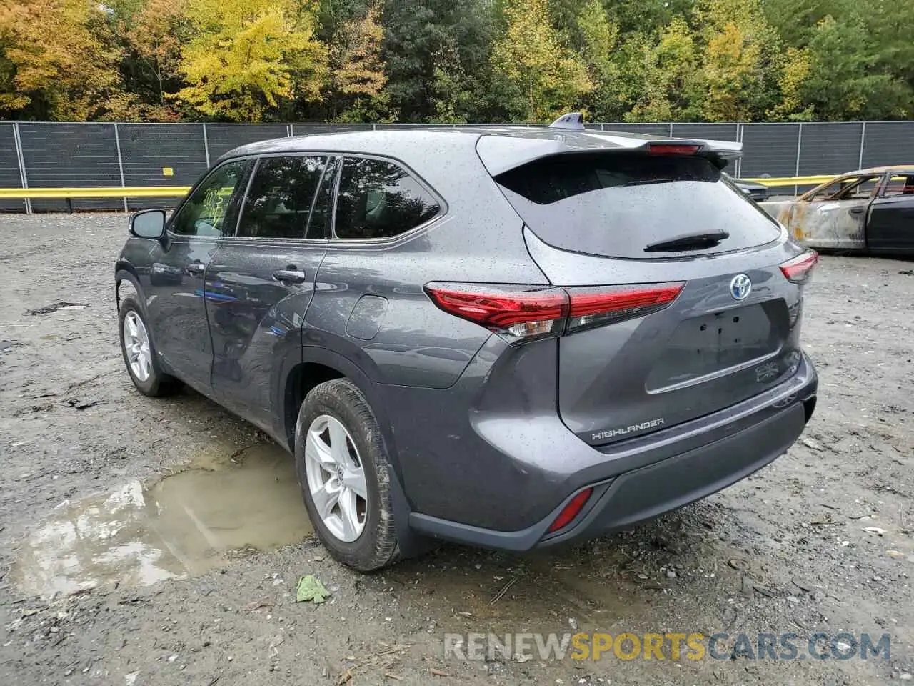 3 fotografías del automóvil dañado 5TDBBRCH7LS511960 TOYOTA HIGHLANDER 2020