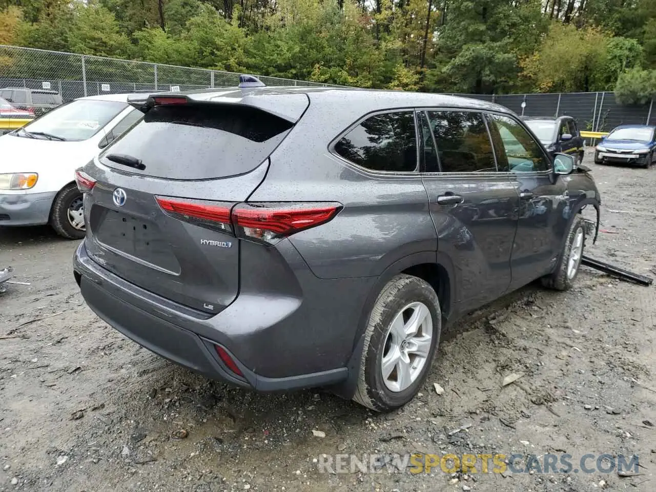 4 fotografías del automóvil dañado 5TDBBRCH7LS511960 TOYOTA HIGHLANDER 2020