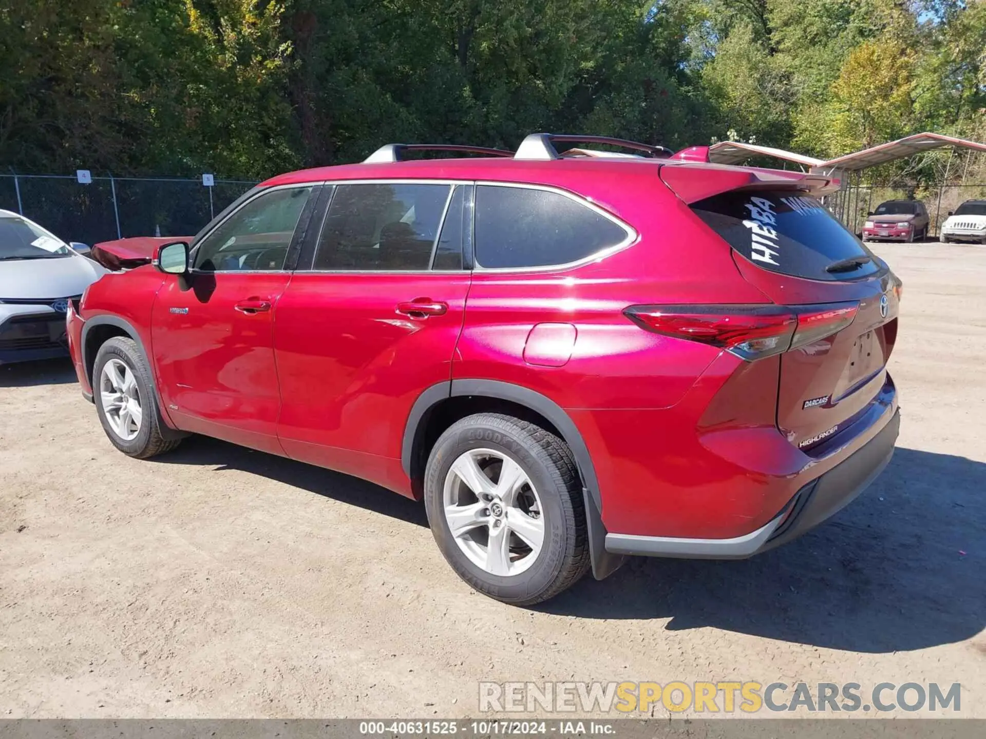 3 fotografías del automóvil dañado 5TDBBRCH7LS513255 TOYOTA HIGHLANDER 2020