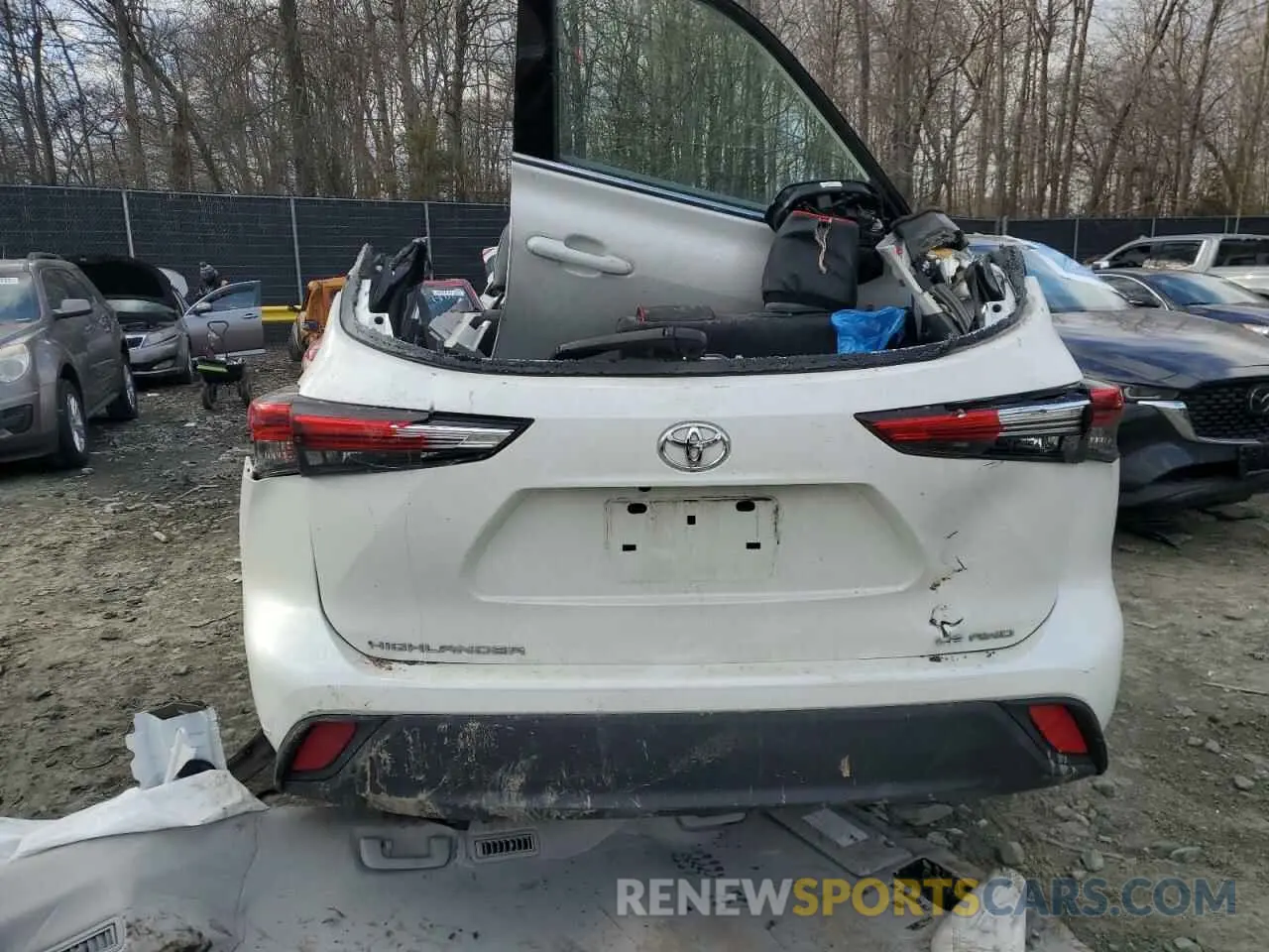 6 fotografías del automóvil dañado 5TDBZRBH0LS507455 TOYOTA HIGHLANDER 2020