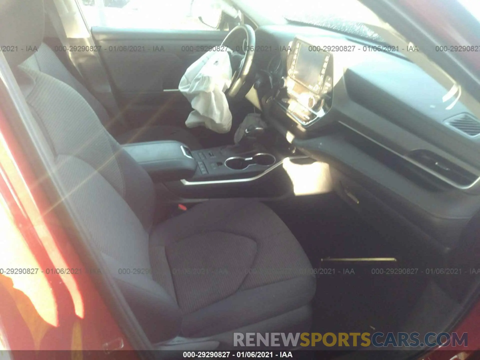 5 fotografías del automóvil dañado 5TDBZRBH1LS019311 TOYOTA HIGHLANDER 2020