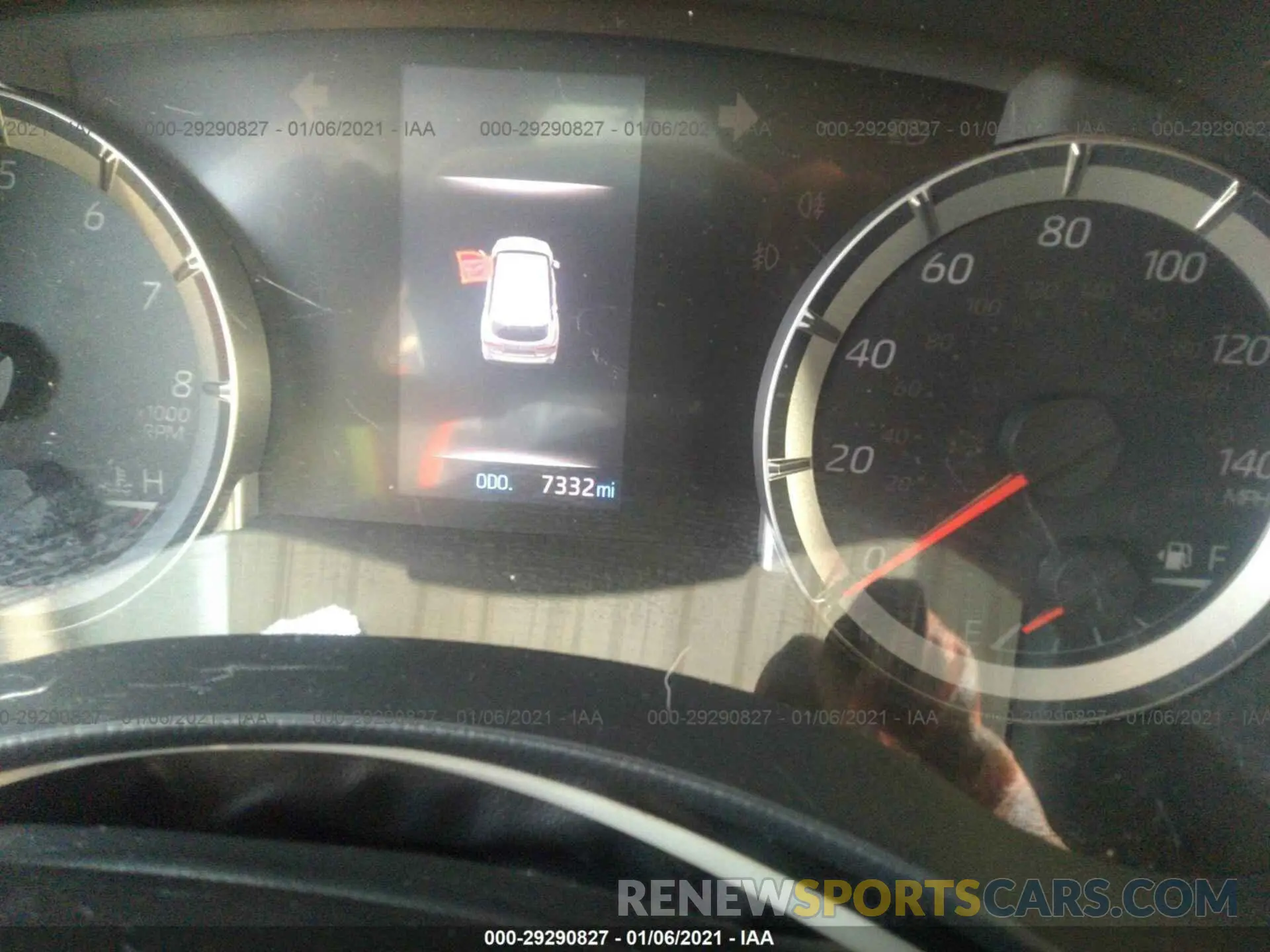 7 fotografías del automóvil dañado 5TDBZRBH1LS019311 TOYOTA HIGHLANDER 2020