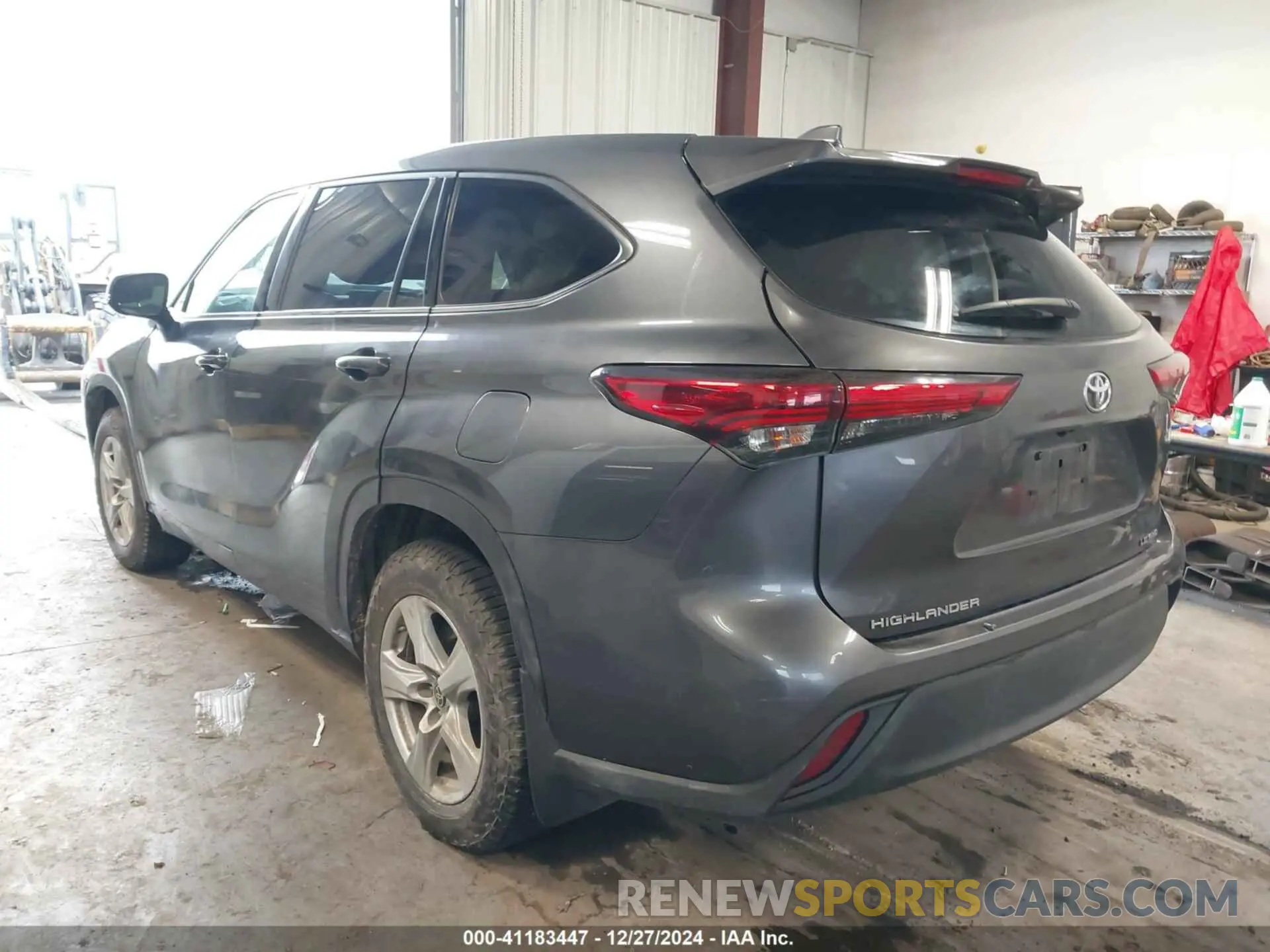 3 fotografías del automóvil dañado 5TDBZRBH3LS017527 TOYOTA HIGHLANDER 2020