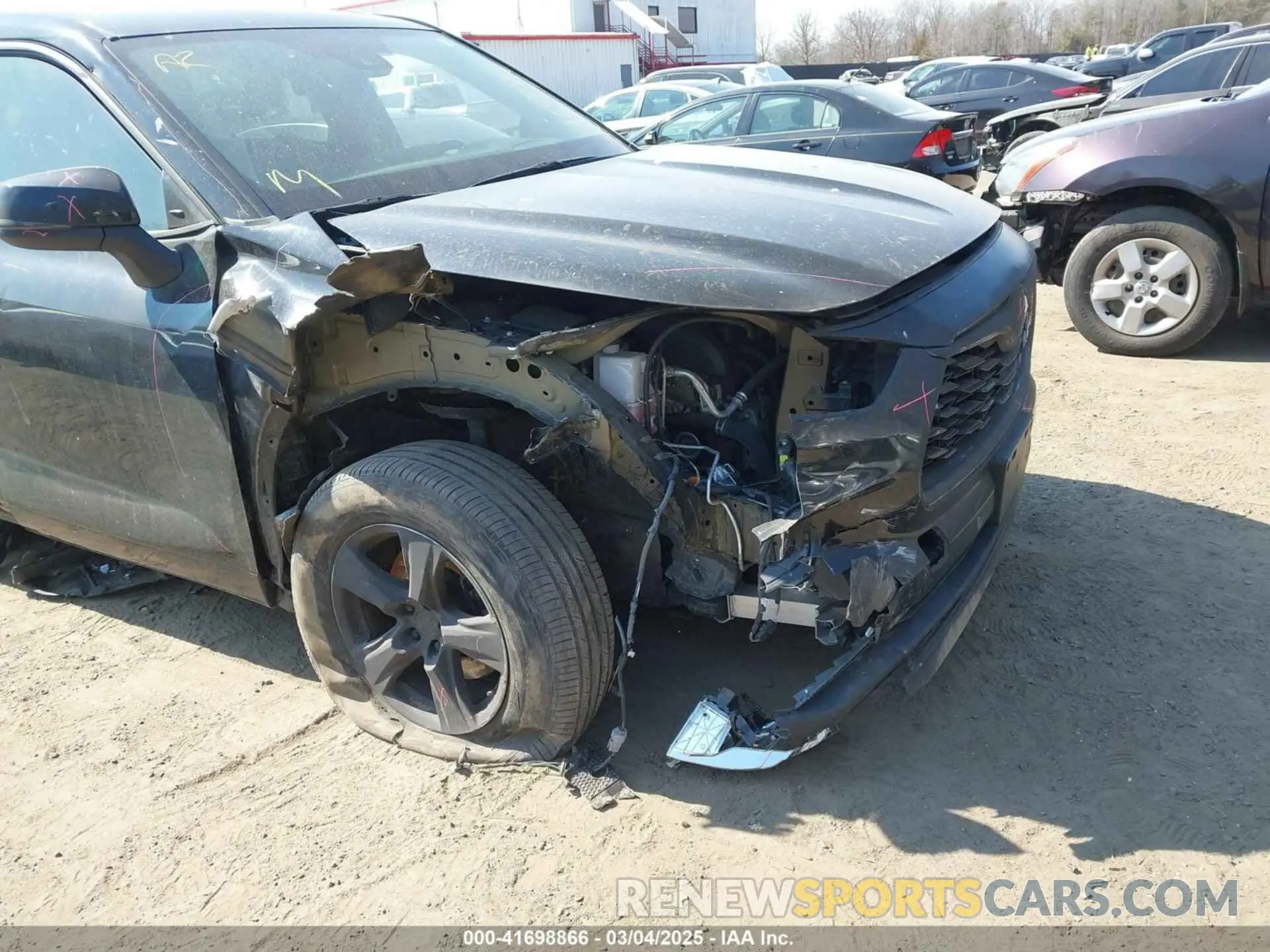 6 fotografías del automóvil dañado 5TDBZRBH4LS512187 TOYOTA HIGHLANDER 2020