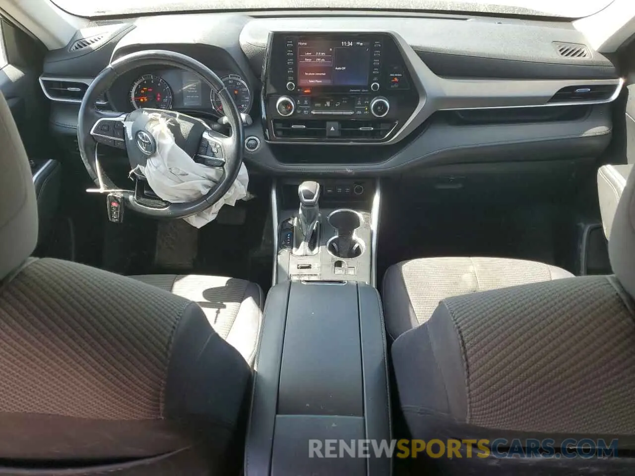 8 fotografías del automóvil dañado 5TDBZRBH6LS009874 TOYOTA HIGHLANDER 2020