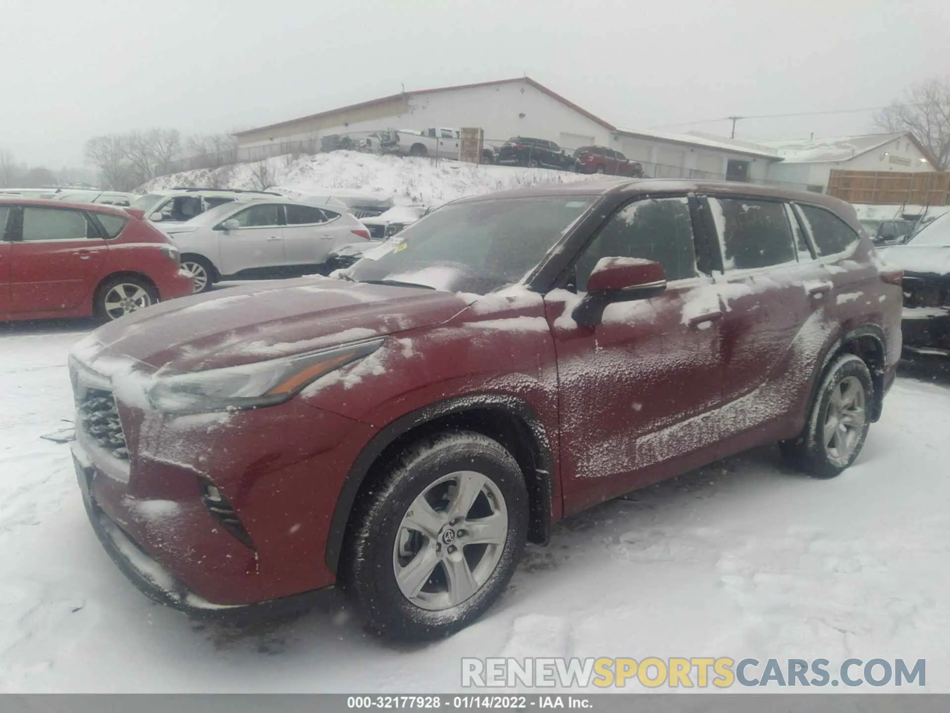 2 fotografías del automóvil dañado 5TDBZRBH6LS512238 TOYOTA HIGHLANDER 2020