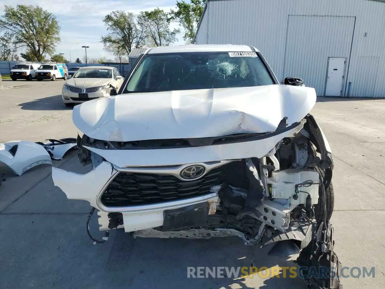 5 fotografías del automóvil dañado 5TDCZRAH0LS505372 TOYOTA HIGHLANDER 2020