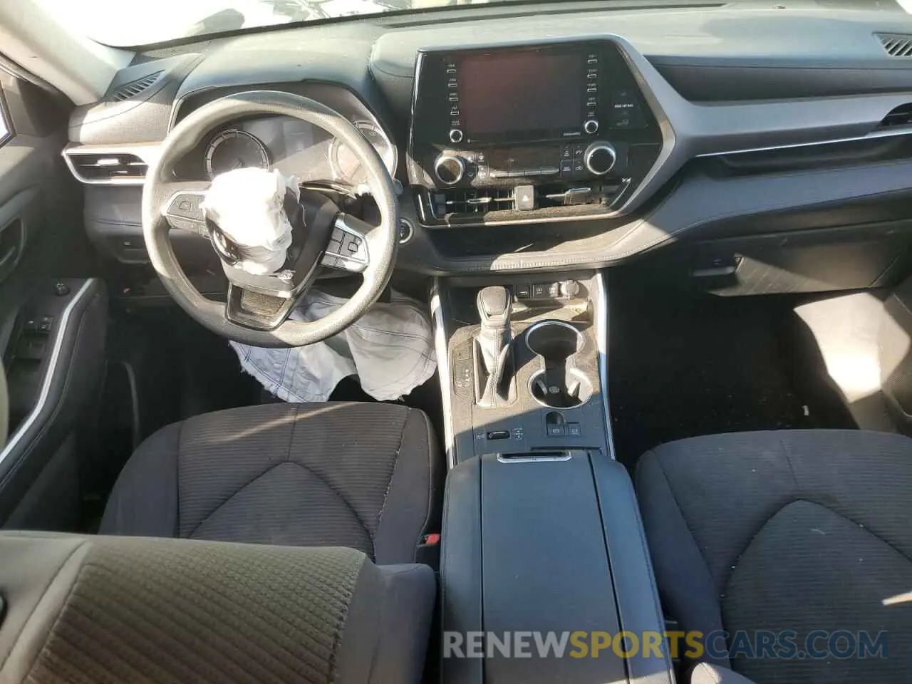 8 fotografías del automóvil dañado 5TDCZRAH0LS505372 TOYOTA HIGHLANDER 2020