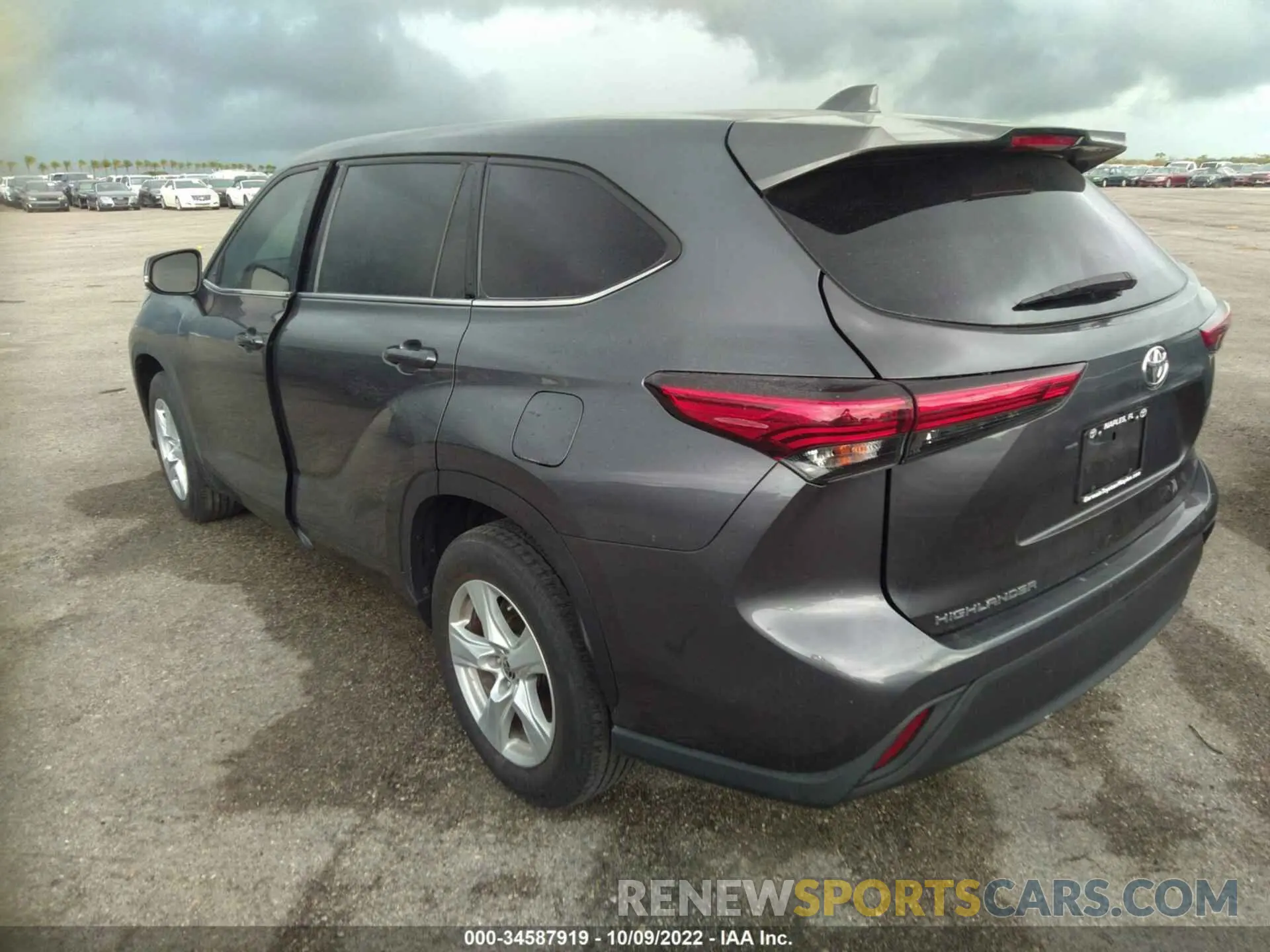 3 fotografías del automóvil dañado 5TDCZRAH1LS003678 TOYOTA HIGHLANDER 2020