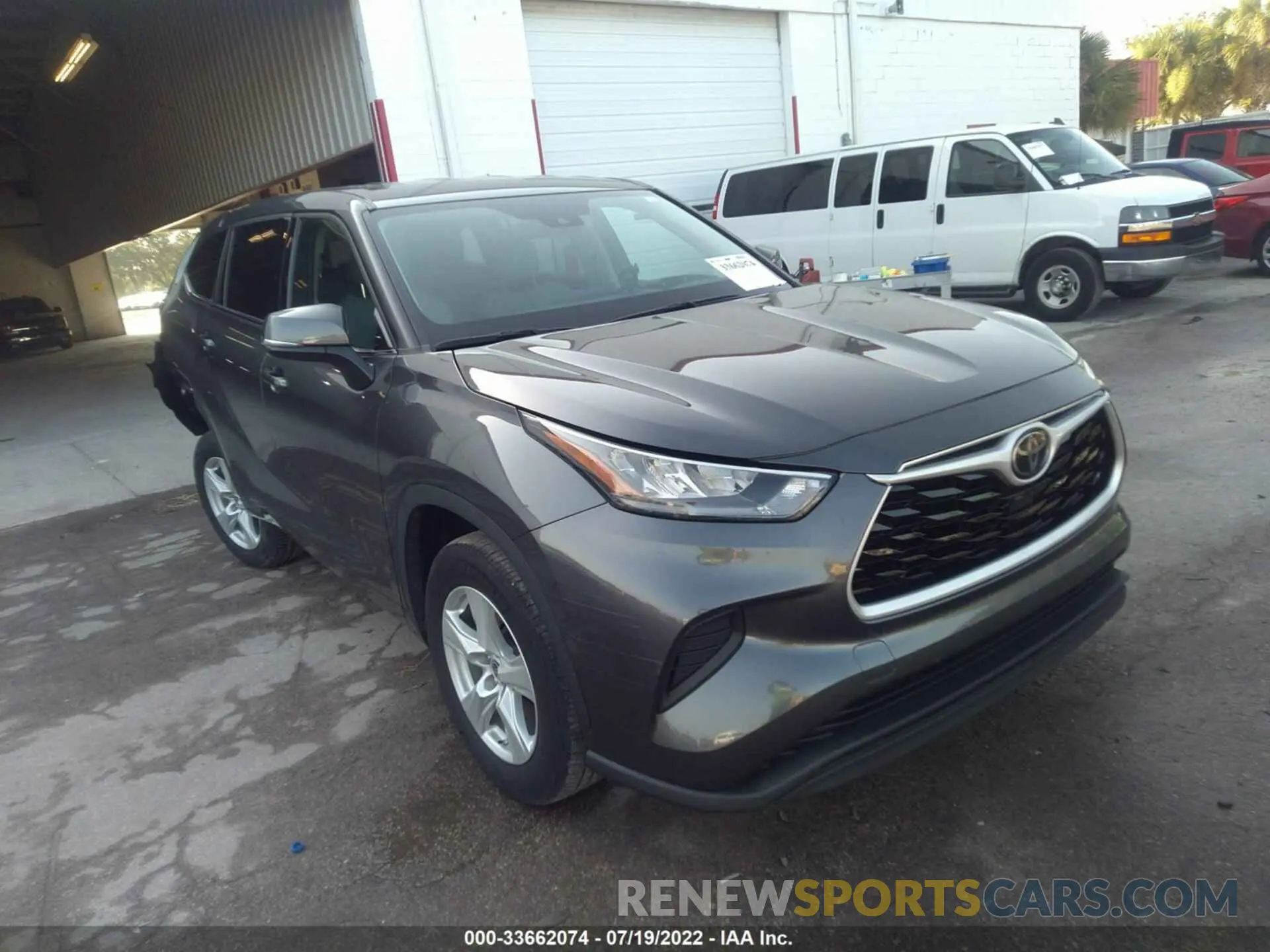 1 fotografías del automóvil dañado 5TDCZRAH2LS021185 TOYOTA HIGHLANDER 2020
