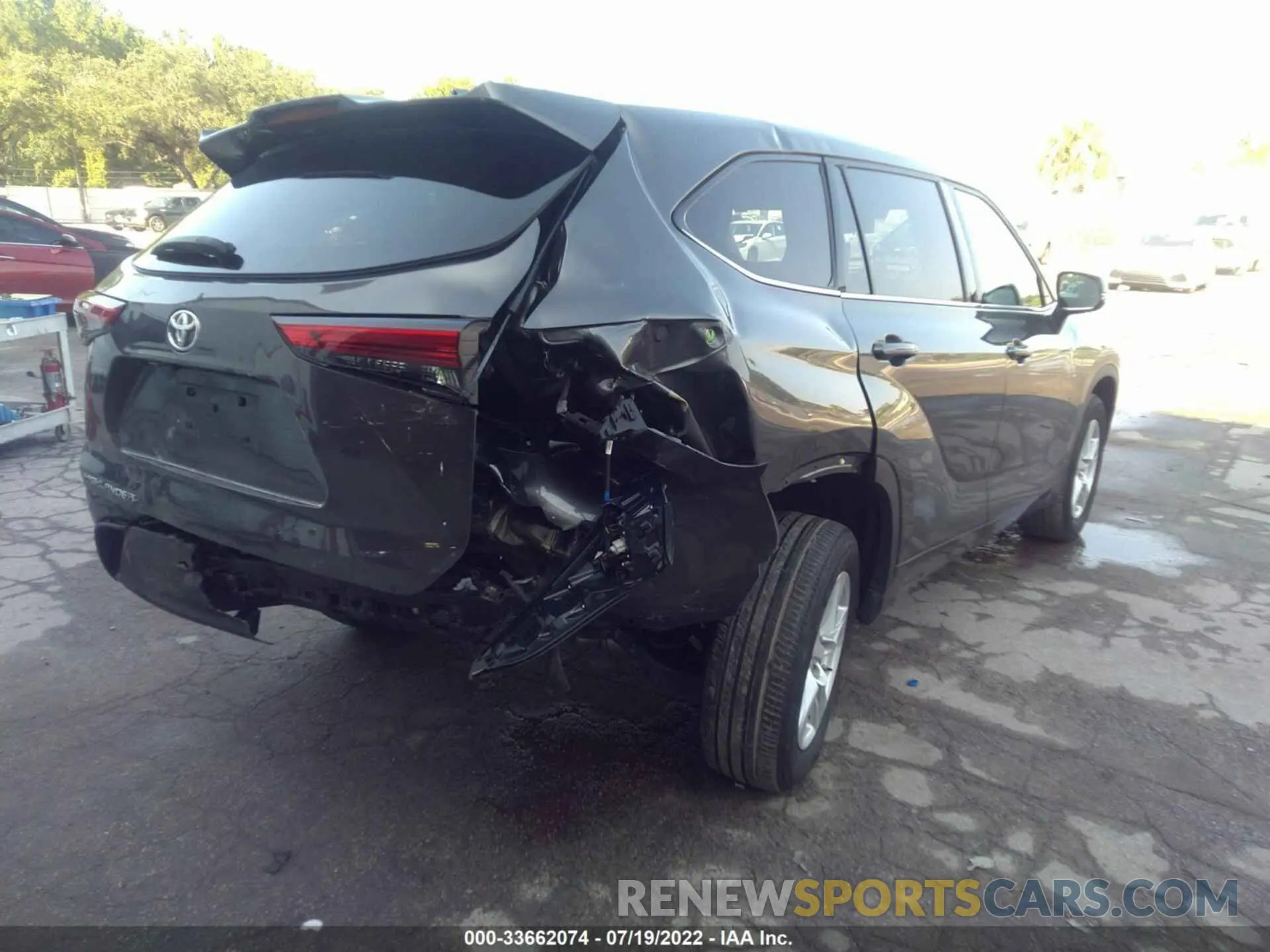 4 fotografías del automóvil dañado 5TDCZRAH2LS021185 TOYOTA HIGHLANDER 2020