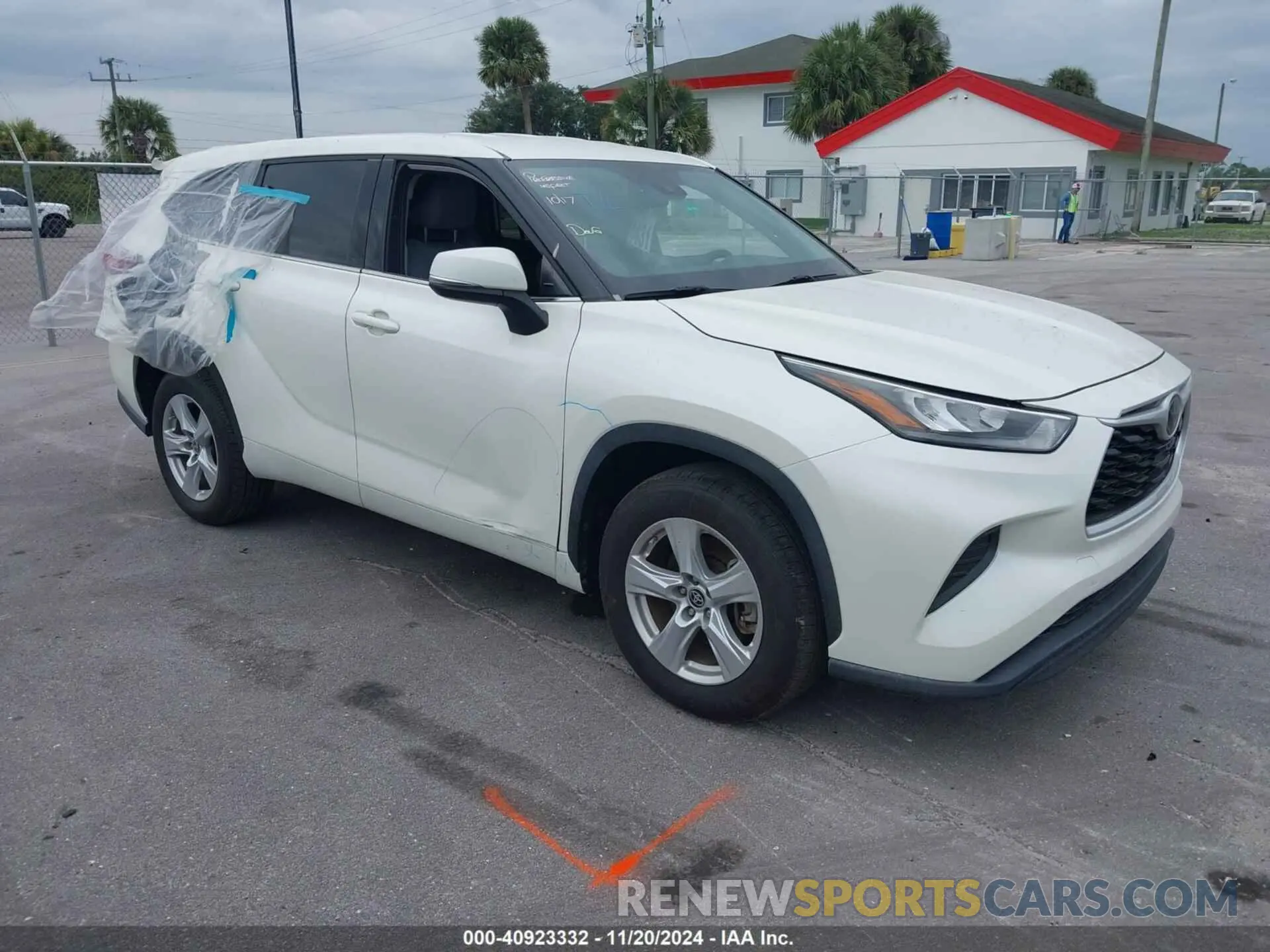 1 fotografías del automóvil dañado 5TDCZRAH2LS502604 TOYOTA HIGHLANDER 2020