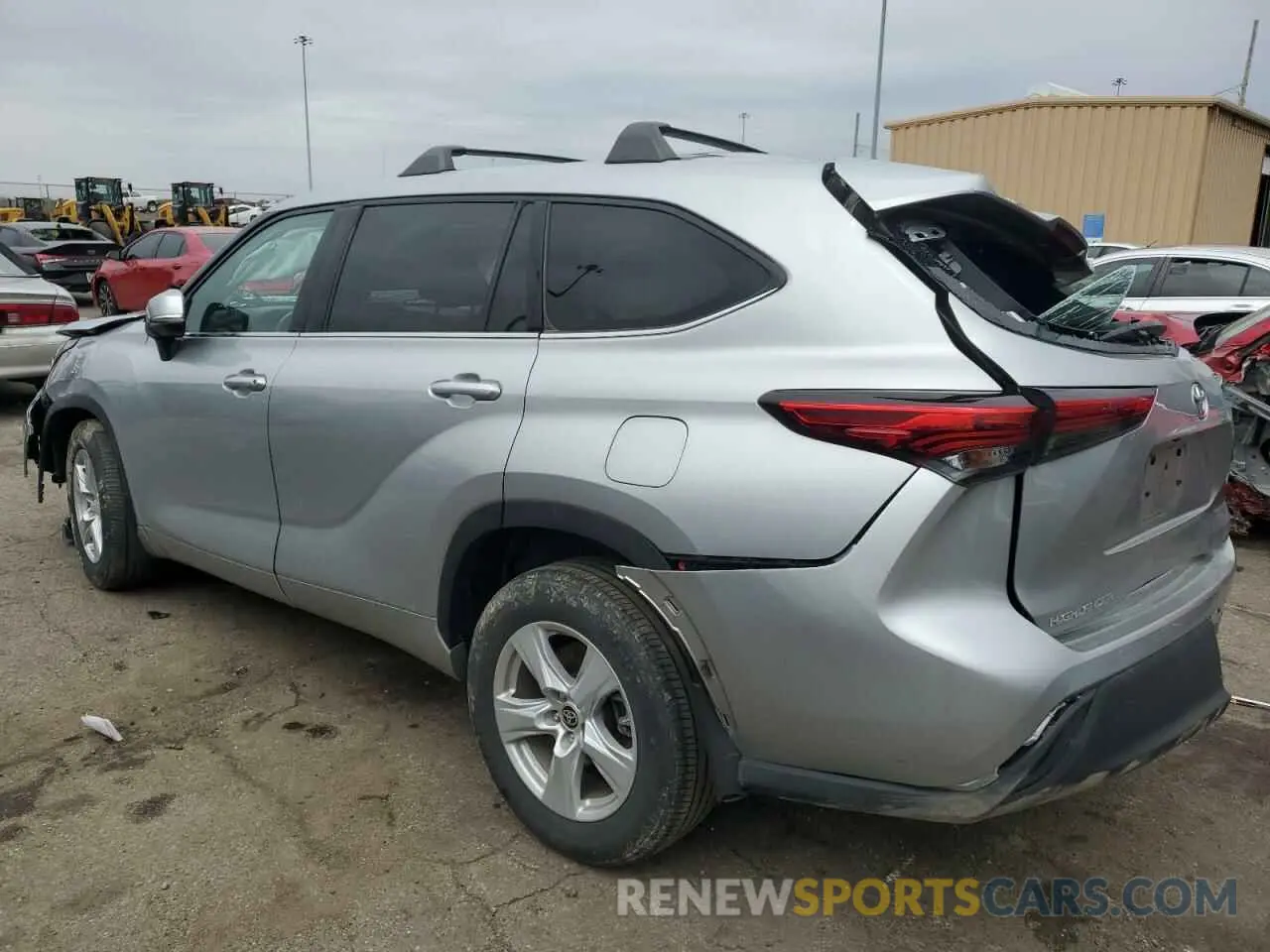 2 fotografías del automóvil dañado 5TDCZRAH2LS507172 TOYOTA HIGHLANDER 2020