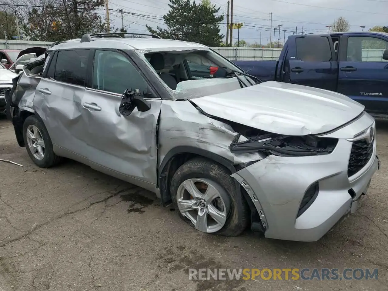 4 fotografías del automóvil dañado 5TDCZRAH2LS507172 TOYOTA HIGHLANDER 2020