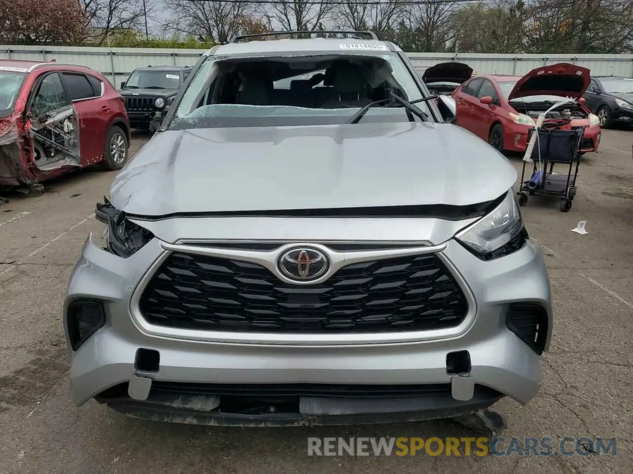 5 fotografías del automóvil dañado 5TDCZRAH2LS507172 TOYOTA HIGHLANDER 2020