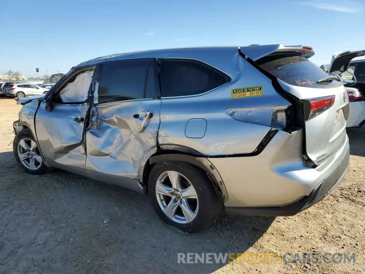 2 fotografías del automóvil dañado 5TDCZRAH4LS506413 TOYOTA HIGHLANDER 2020