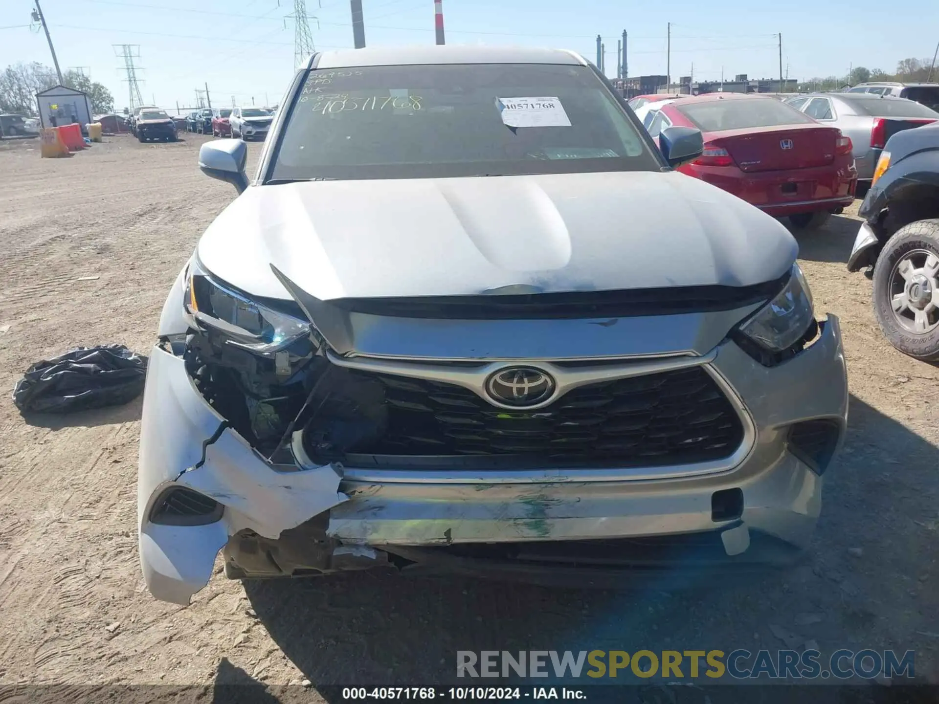 11 fotografías del automóvil dañado 5TDCZRAH4LS507190 TOYOTA HIGHLANDER 2020