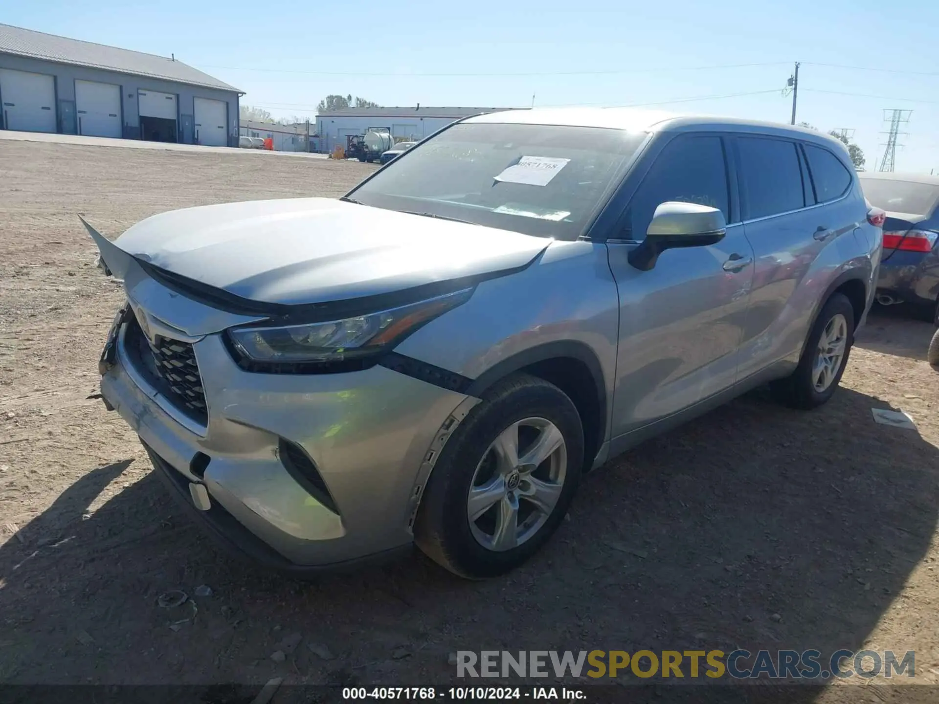 2 fotografías del automóvil dañado 5TDCZRAH4LS507190 TOYOTA HIGHLANDER 2020