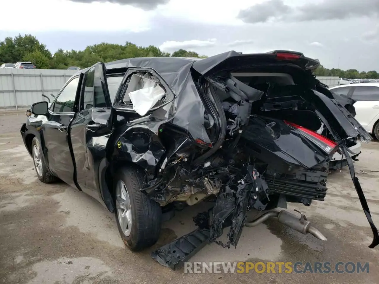 3 fotografías del automóvil dañado 5TDCZRAH5LS502497 TOYOTA HIGHLANDER 2020