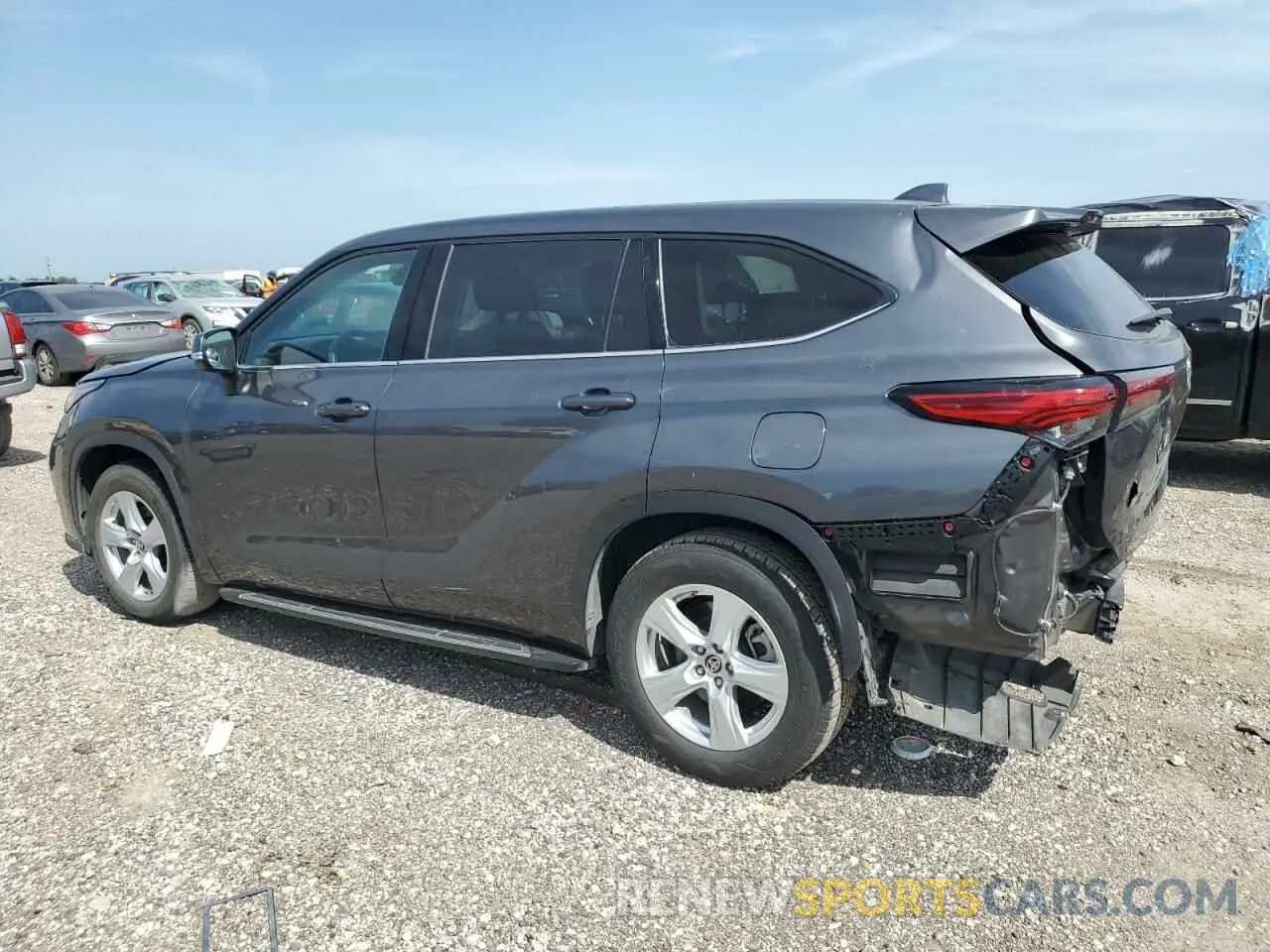 3 fotografías del automóvil dañado 5TDCZRAH7LS512559 TOYOTA HIGHLANDER 2020