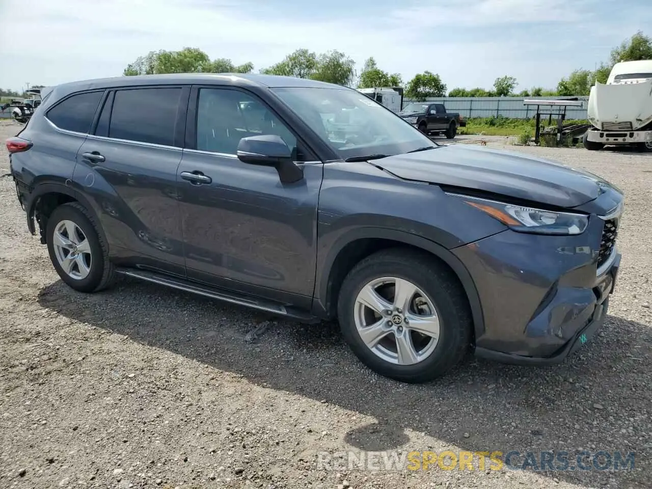 5 fotografías del automóvil dañado 5TDCZRAH7LS512559 TOYOTA HIGHLANDER 2020