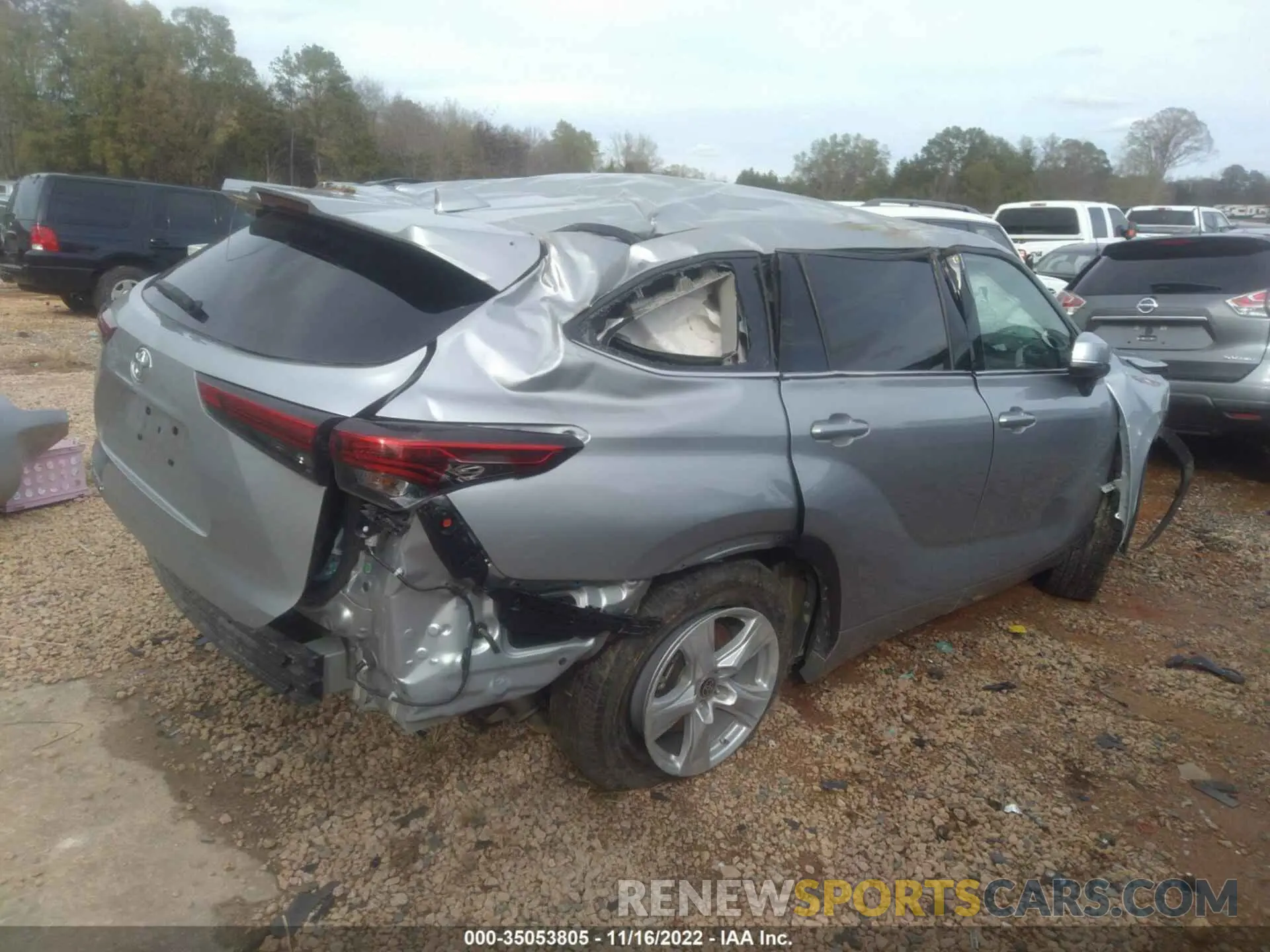 4 fotografías del automóvil dañado 5TDCZRAH9LS510490 TOYOTA HIGHLANDER 2020